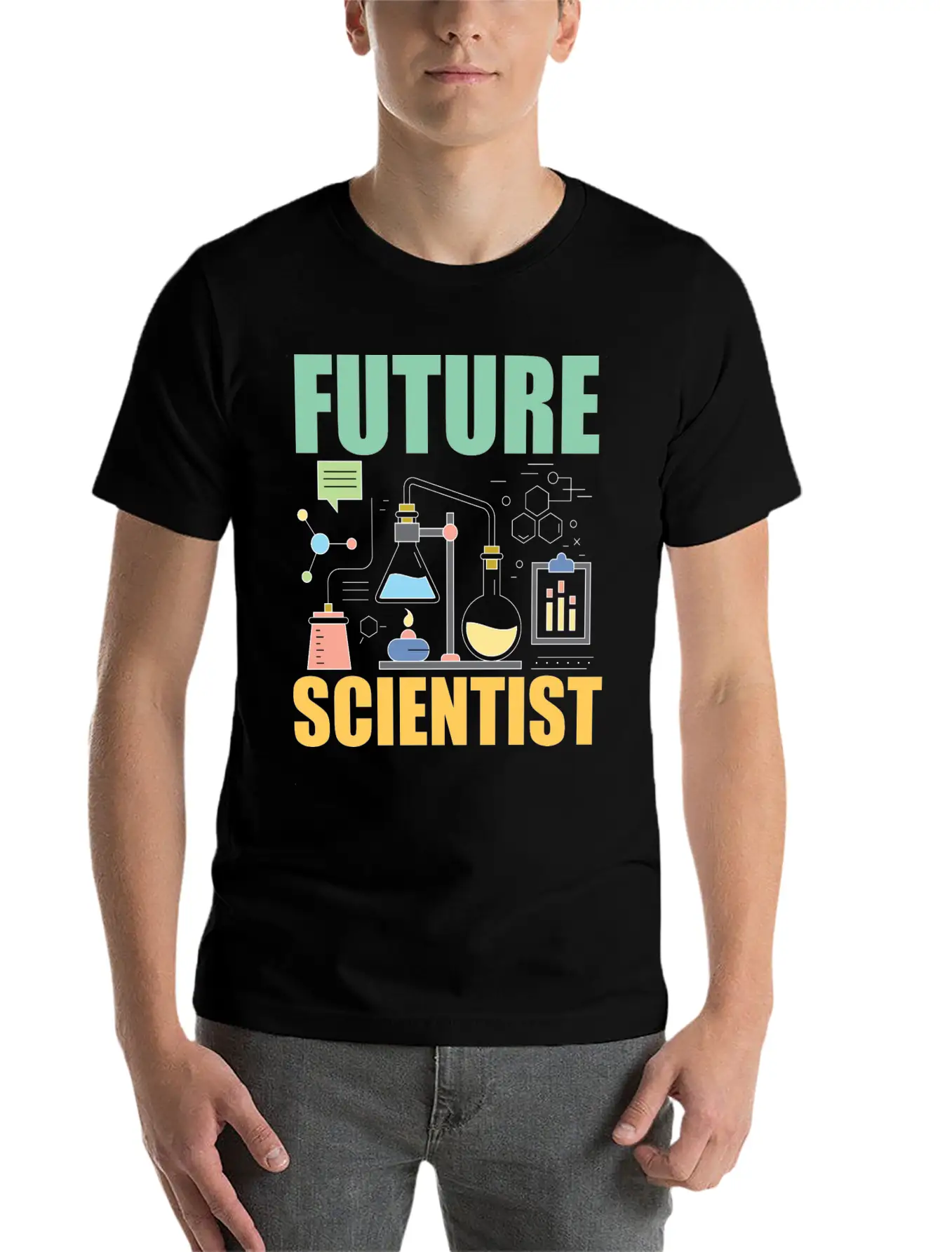 Science Funny - Future Scientist Basic Graphic T-Shirt ¨C Daily Comfort In Soft Cotton