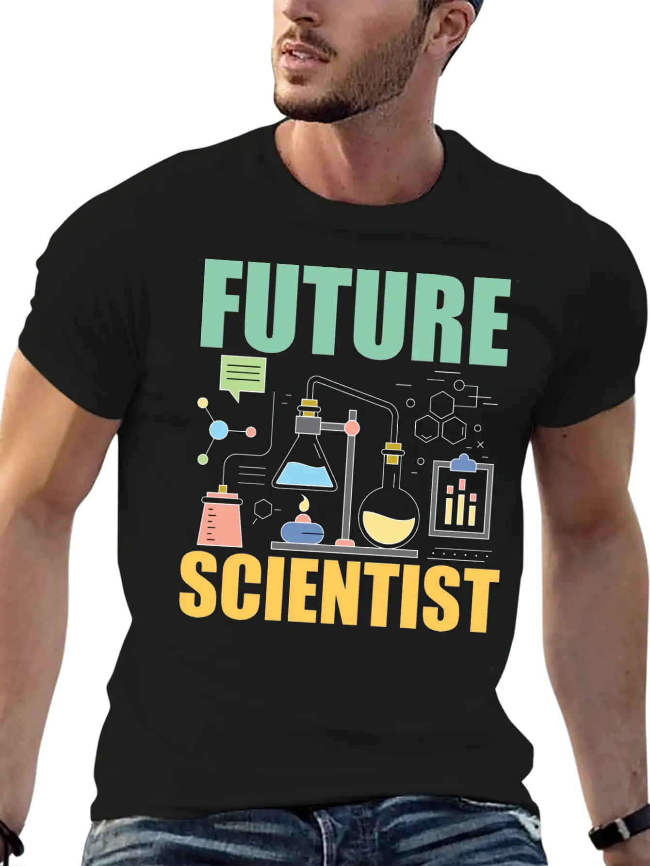 Science Funny - Future Scientist Basic Graphic T-Shirt ¨C Daily Comfort In Soft Cotton