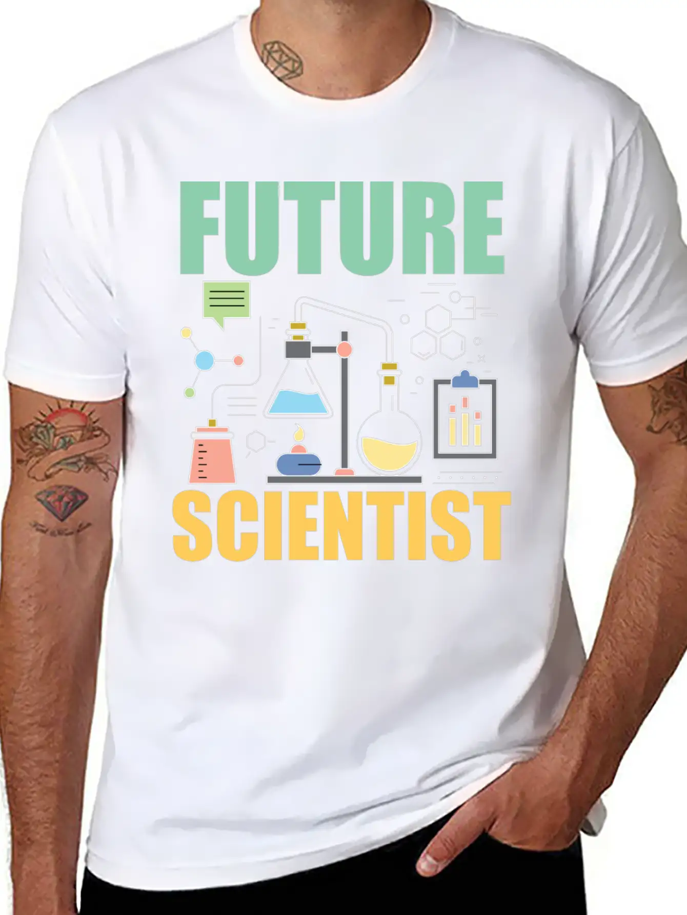 Science Funny - Future Scientist Basic Graphic T-Shirt ¨C Daily Comfort In Soft Cotton