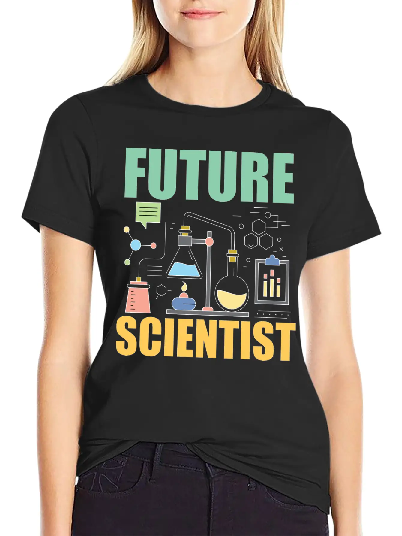 Science Funny - Future Scientist Basic Graphic T-Shirt ¨C Daily Comfort In Soft Cotton