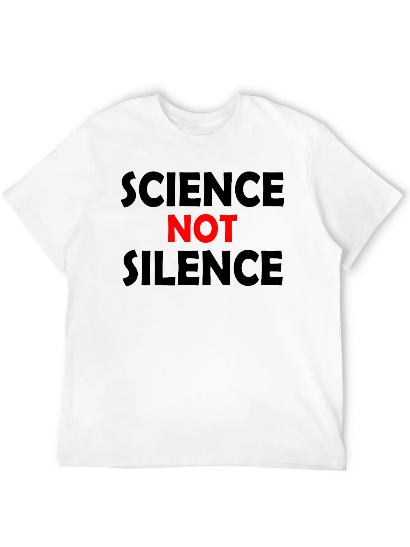 Science Not Silence Basic Graphic T-Shirt ¨C Daily Comfort In Soft Cotton