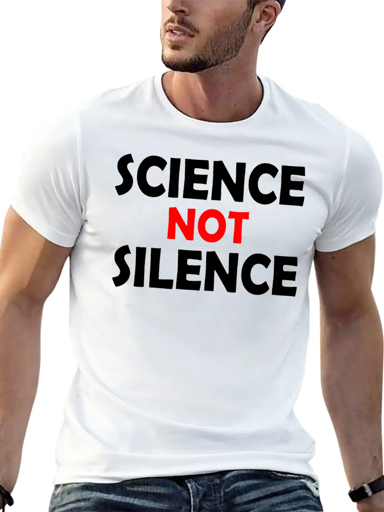 Science Not Silence Basic Graphic T-Shirt ¨C Daily Comfort In Soft Cotton