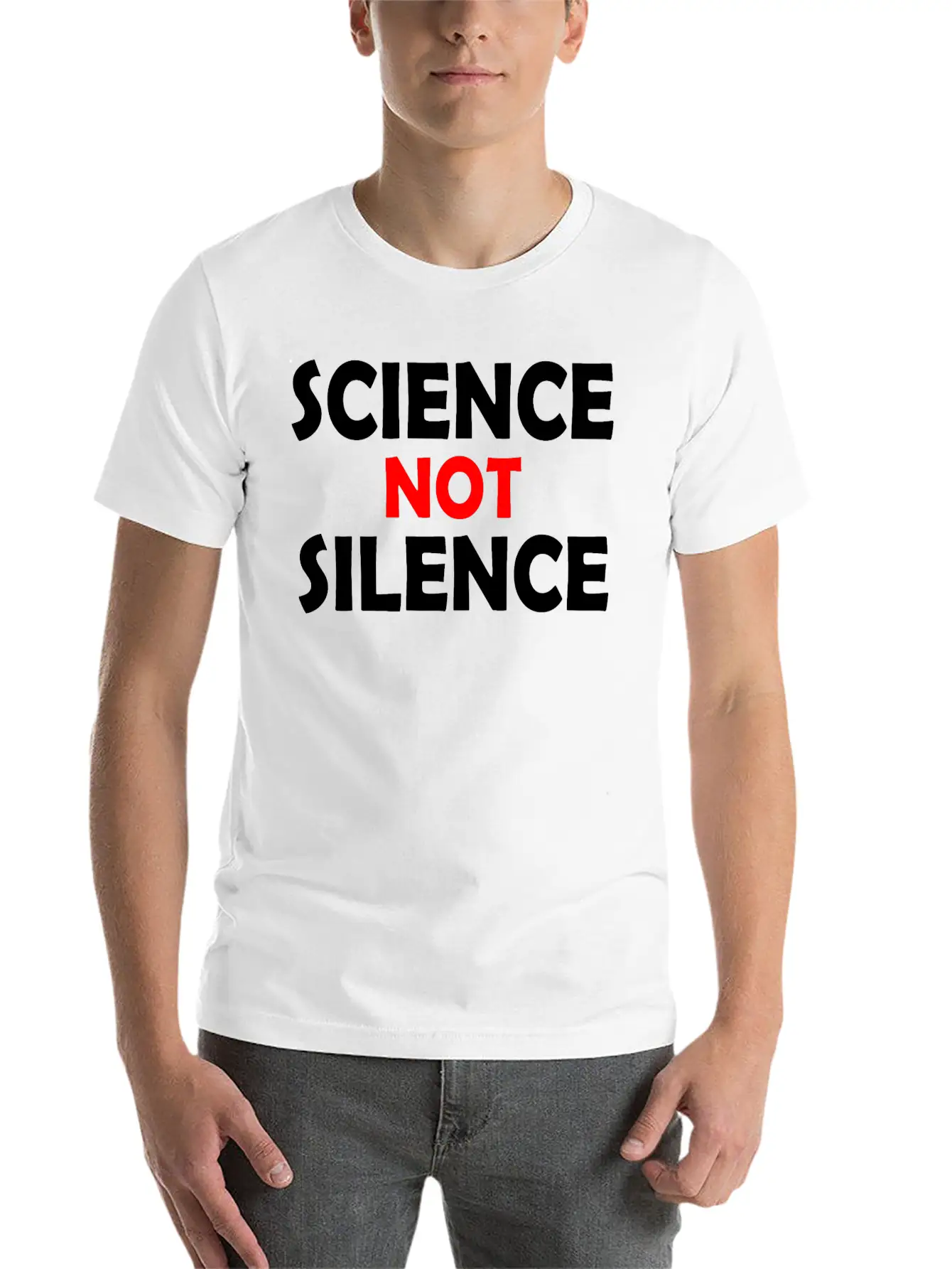 Science Not Silence Basic Graphic T-Shirt ¨C Daily Comfort In Soft Cotton