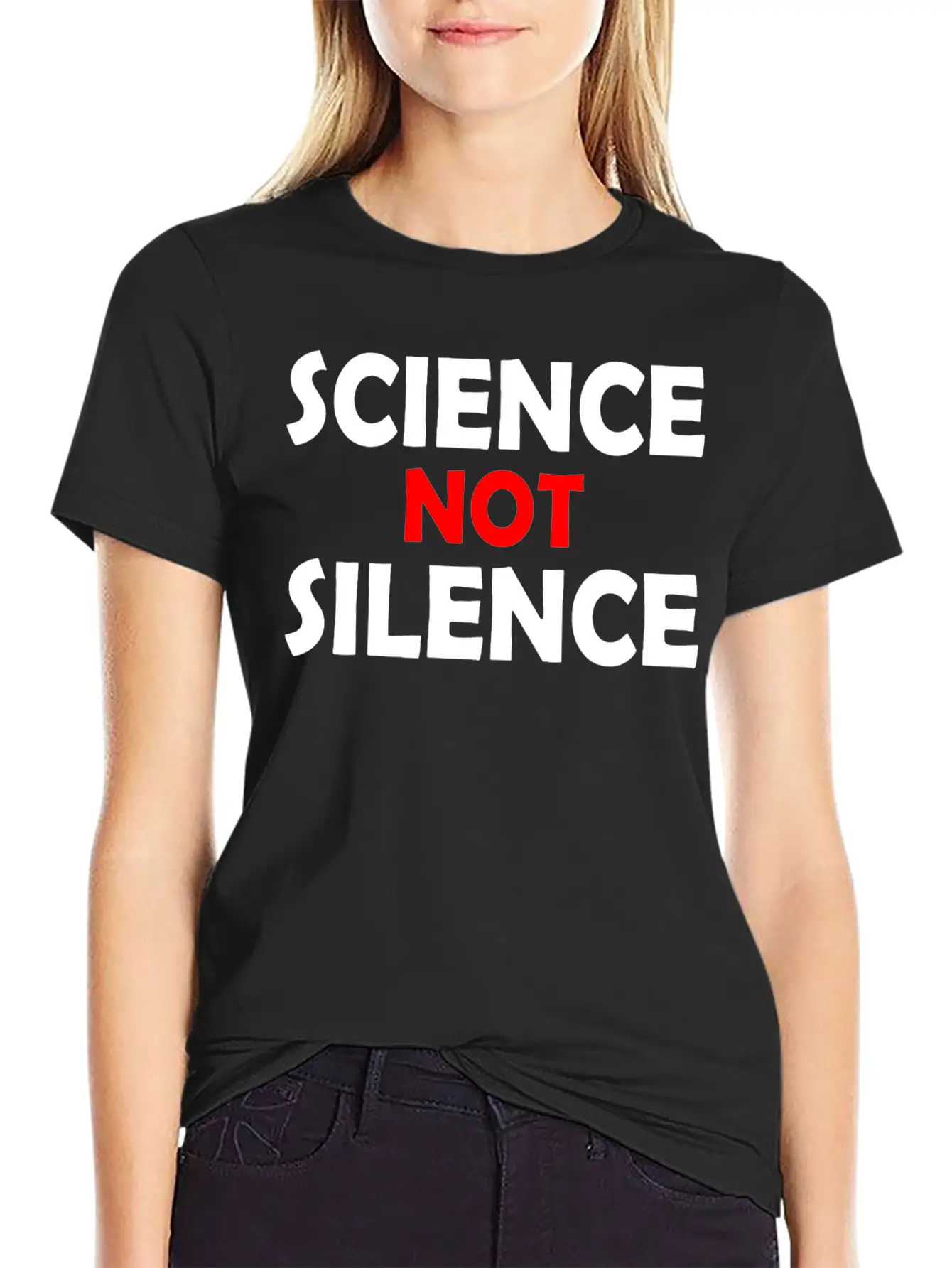 Science Not Silence Basic Graphic T-Shirt ¨C Daily Comfort In Soft Cotton