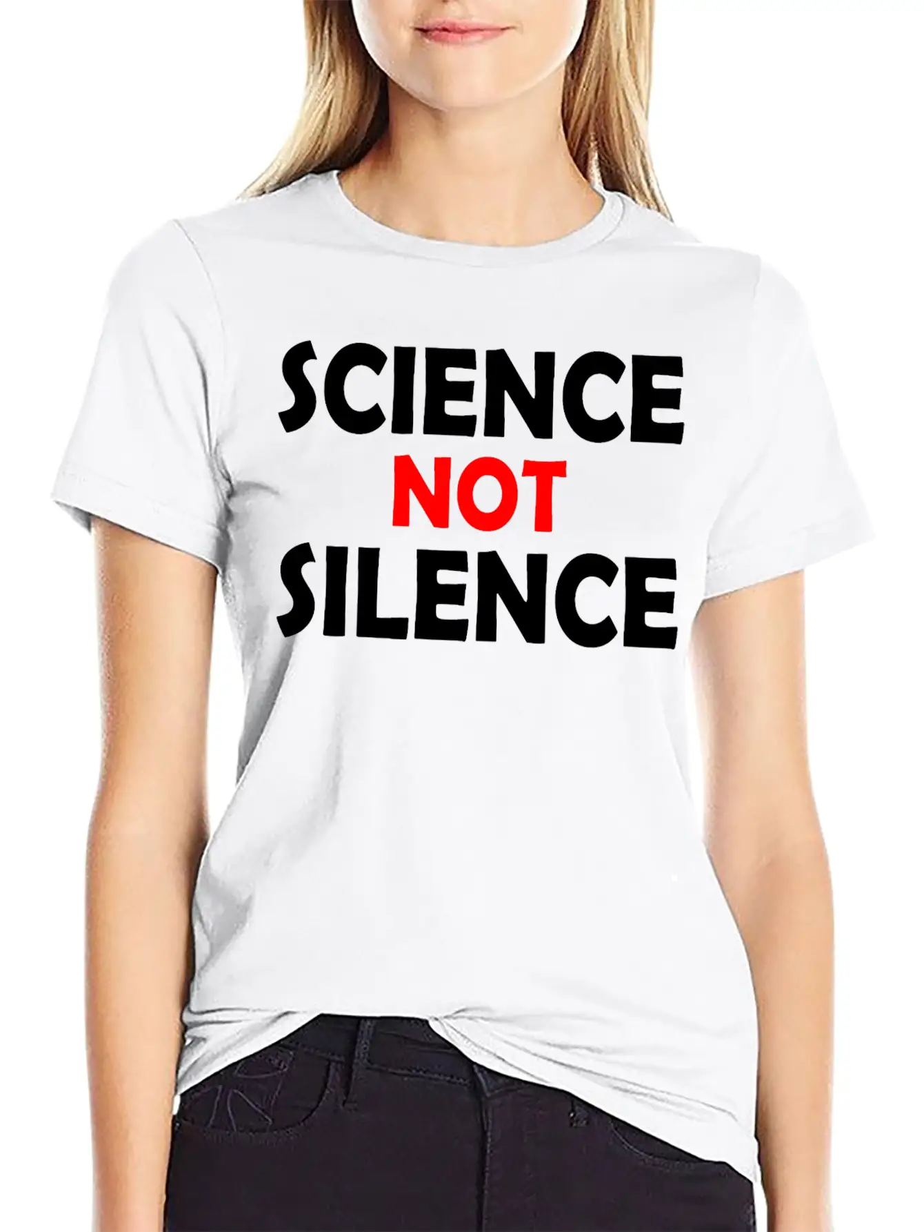 Science Not Silence Basic Graphic T-Shirt ¨C Daily Comfort In Soft Cotton