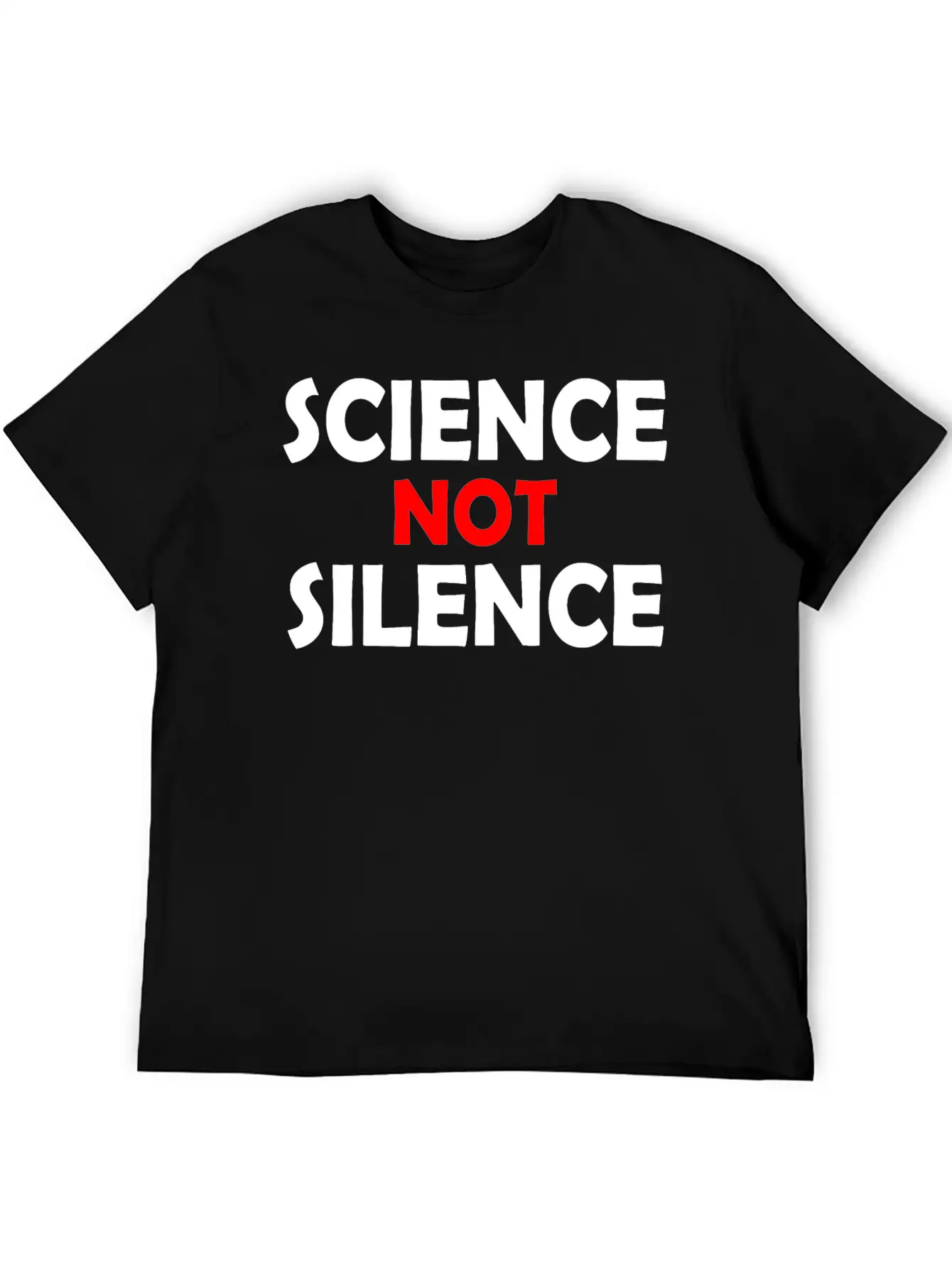 Science Not Silence Basic Graphic T-Shirt ¨C Daily Comfort In Soft Cotton