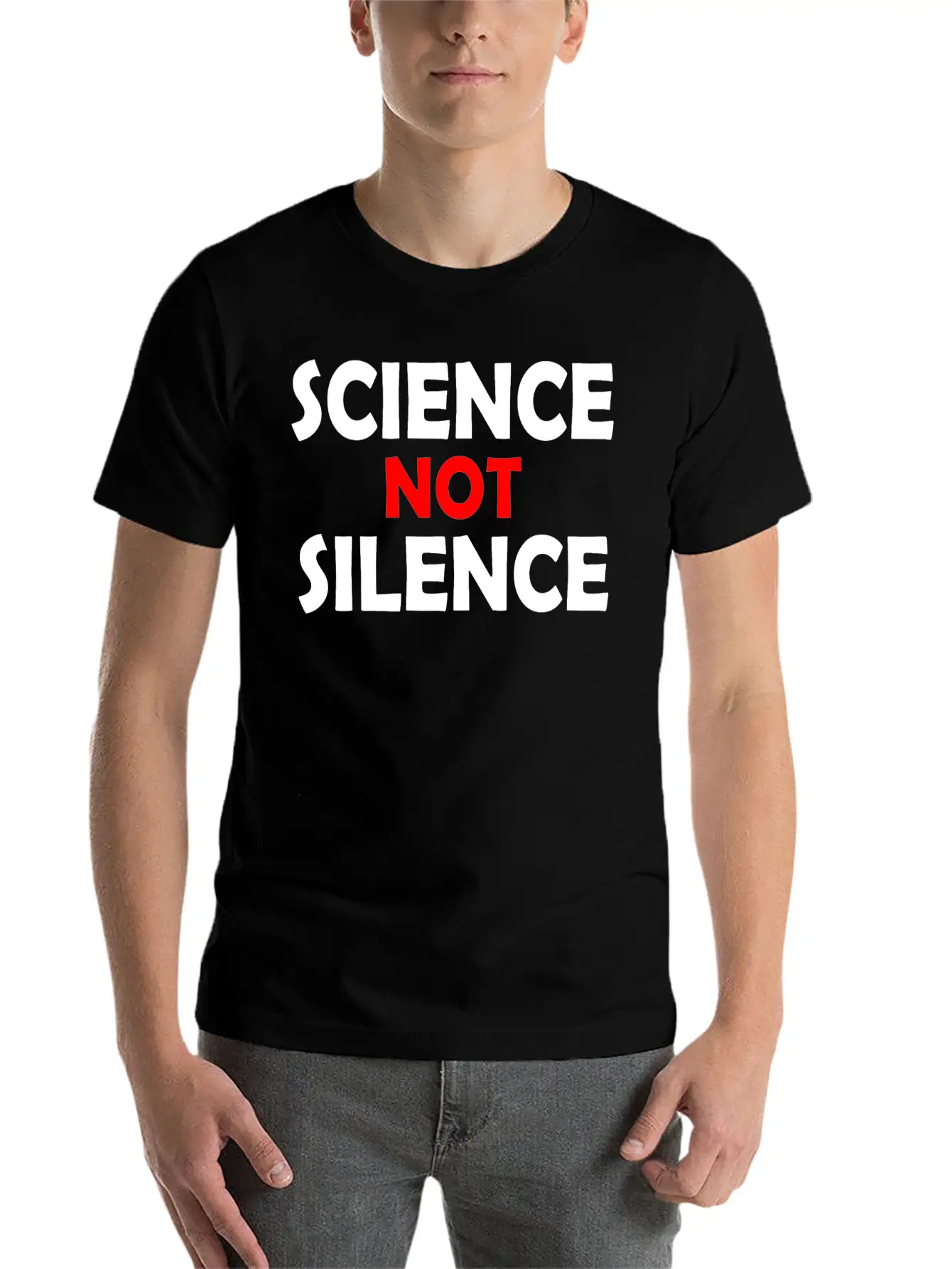 Science Not Silence Basic Graphic T-Shirt ¨C Daily Comfort In Soft Cotton