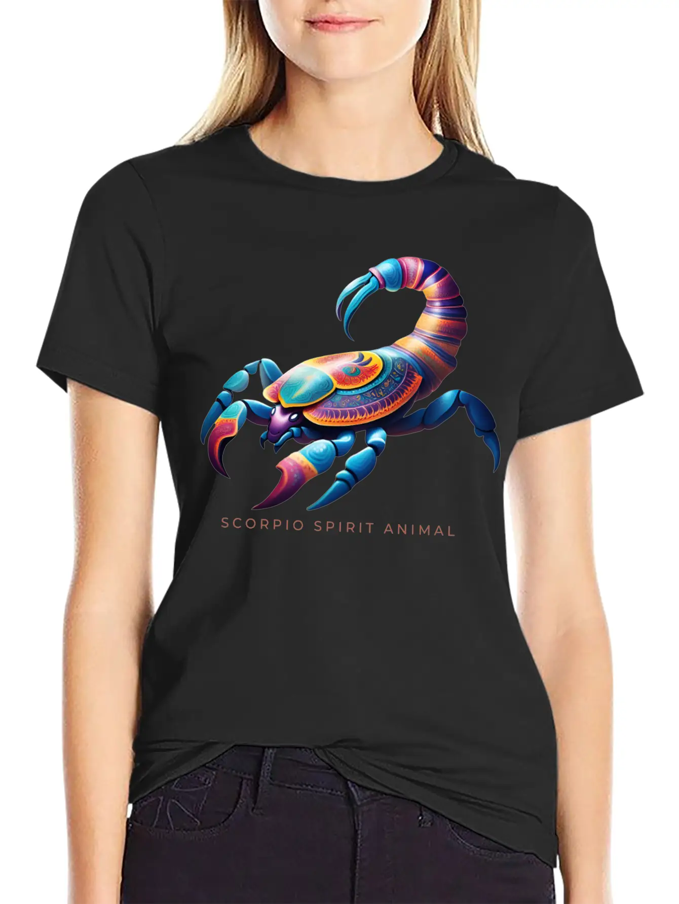 Scorpio Spirit Animal Scorpion Alebrije Male Essential Cotton Tee For Daily Outfits ¨C Unisex Style