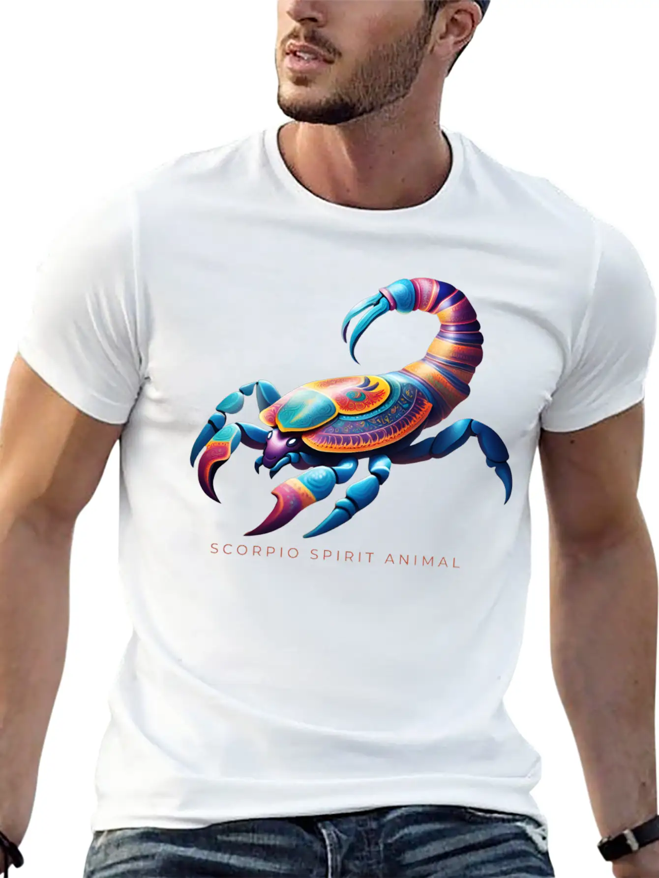 Scorpio Spirit Animal Scorpion Alebrije Male Essential Cotton Tee For Daily Outfits ¨C Unisex Style