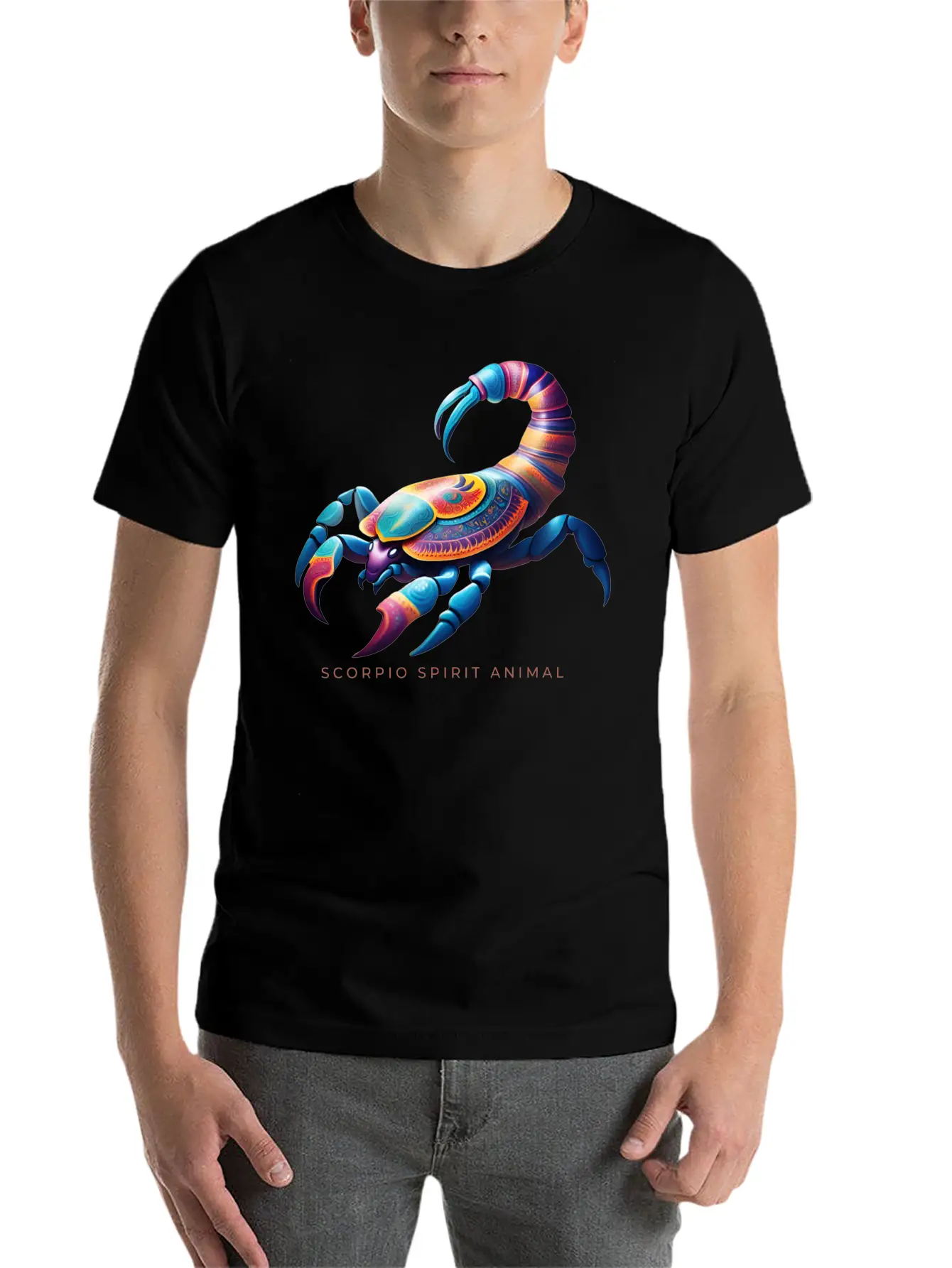 Scorpio Spirit Animal Scorpion Alebrije Male Essential Cotton Tee For Daily Outfits ¨C Unisex Style