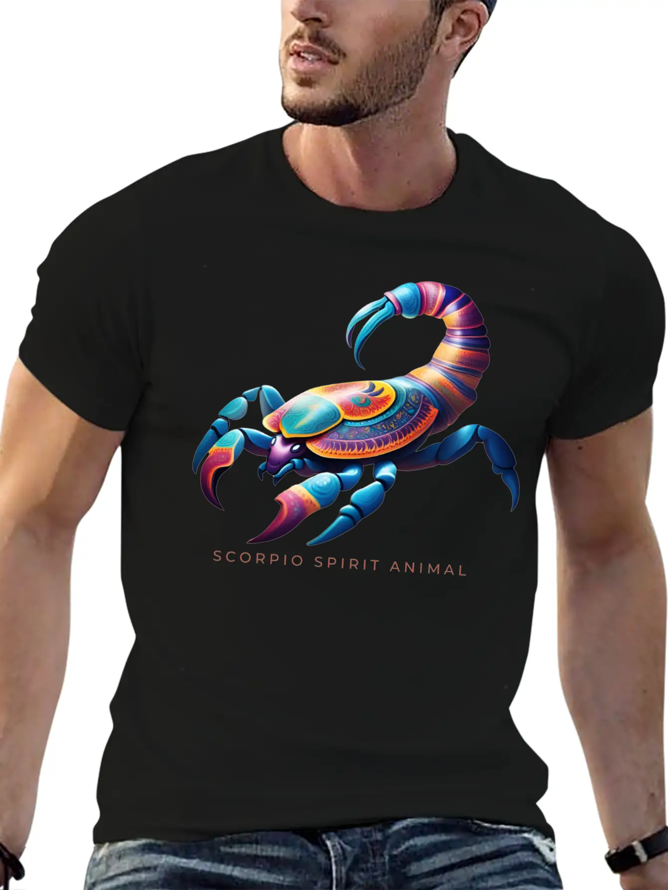 Scorpio Spirit Animal Scorpion Alebrije Male Essential Cotton Tee For Daily Outfits ¨C Unisex Style