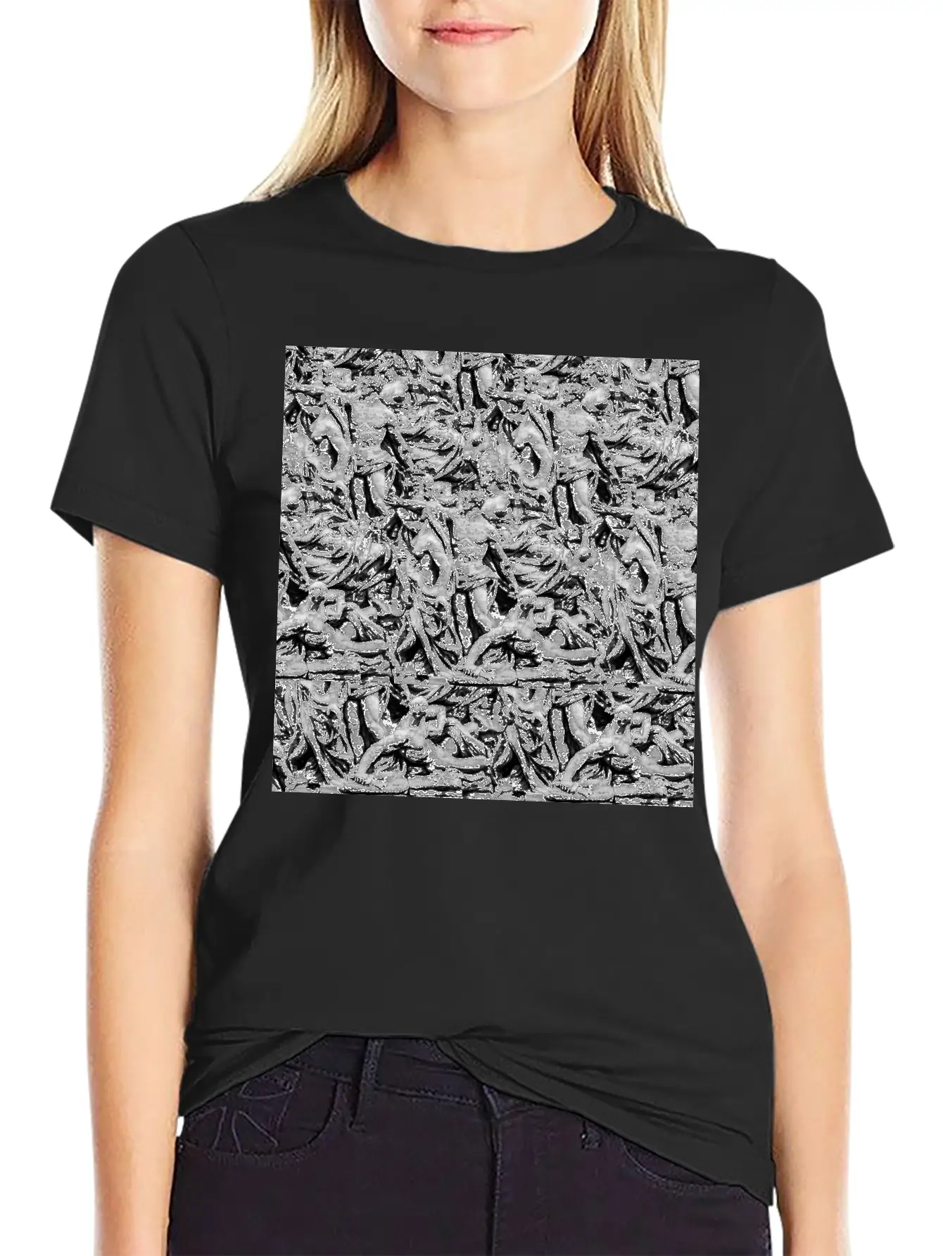 Sculpture Collage Soft Cotton Short Sleeve Tee ¨C Unisex Wardrobe Staple
