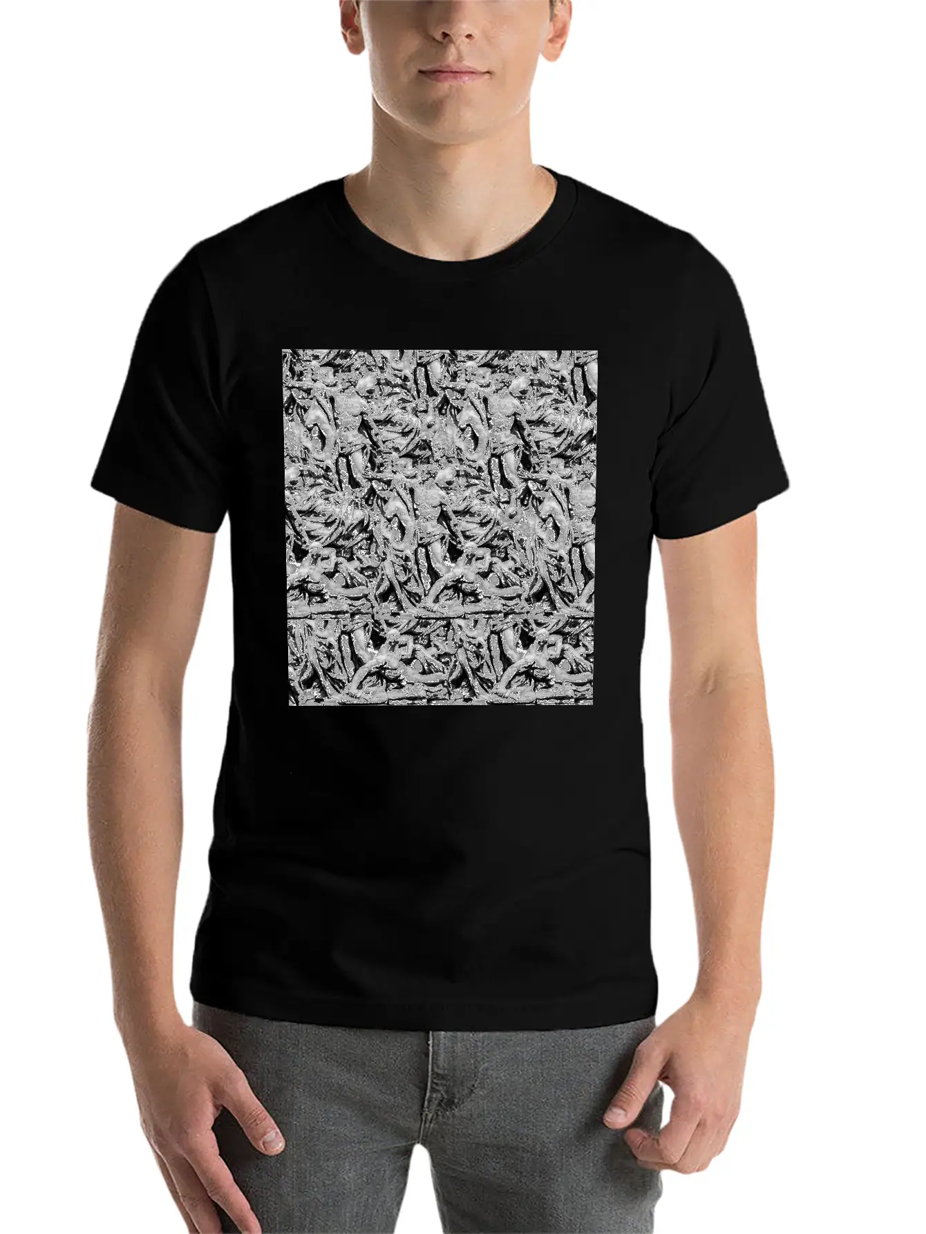 Sculpture Collage Soft Cotton Short Sleeve Tee ¨C Unisex Wardrobe Staple