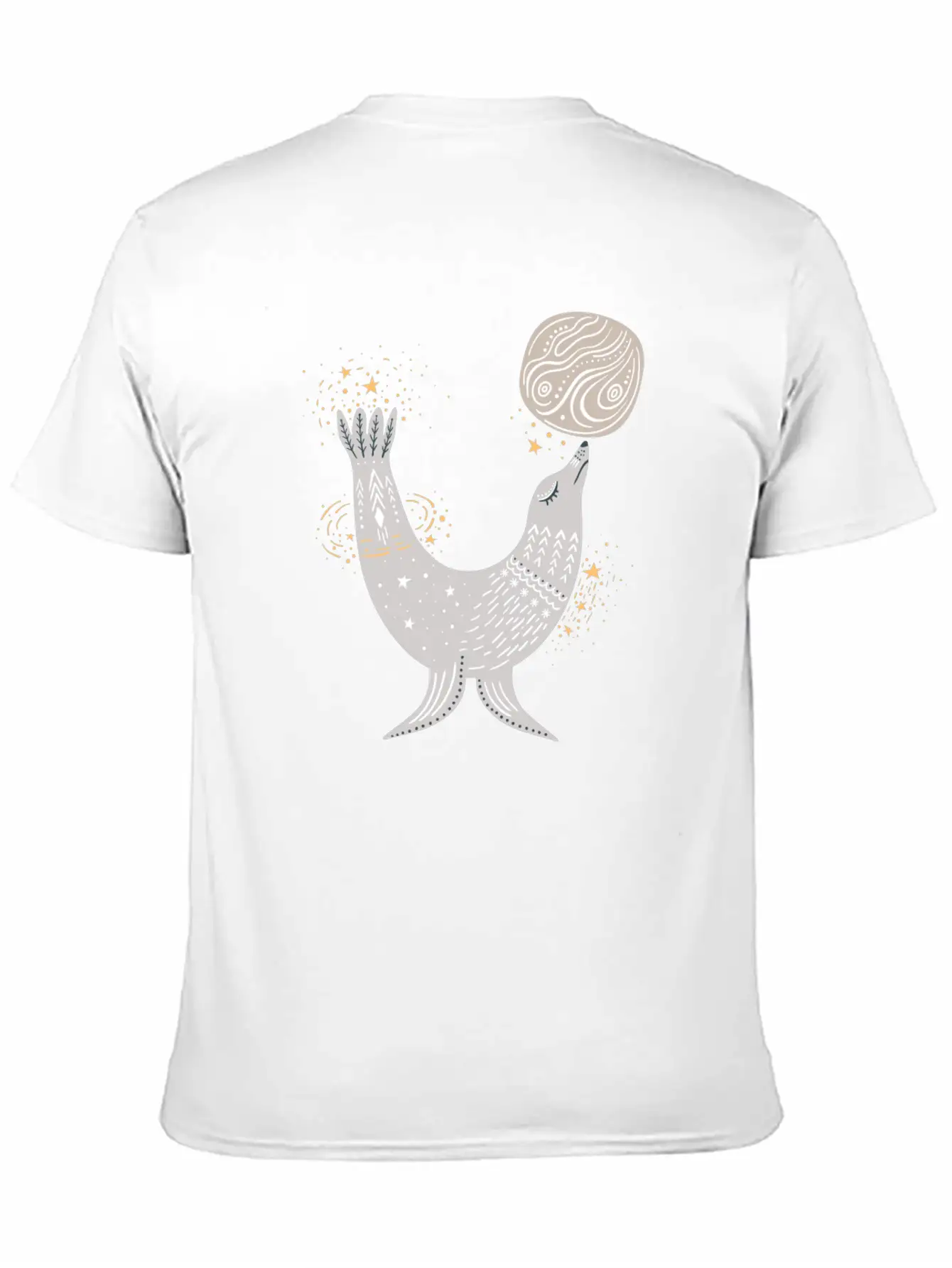 Seal Doodle Drawing Basic Graphic T-Shirt ¨C Daily Comfort In Soft Cotton