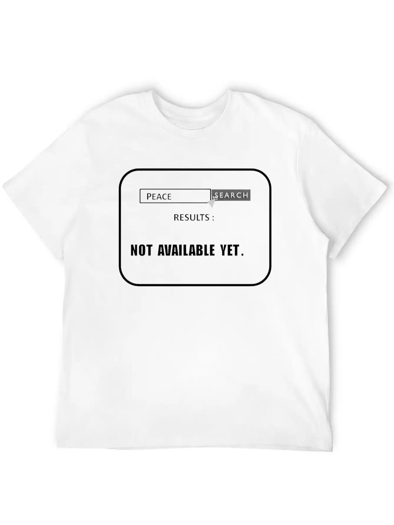 Searching For Peace In The World. Stop War Basic Graphic T-Shirt ¨C Daily Comfort In Soft Cotton