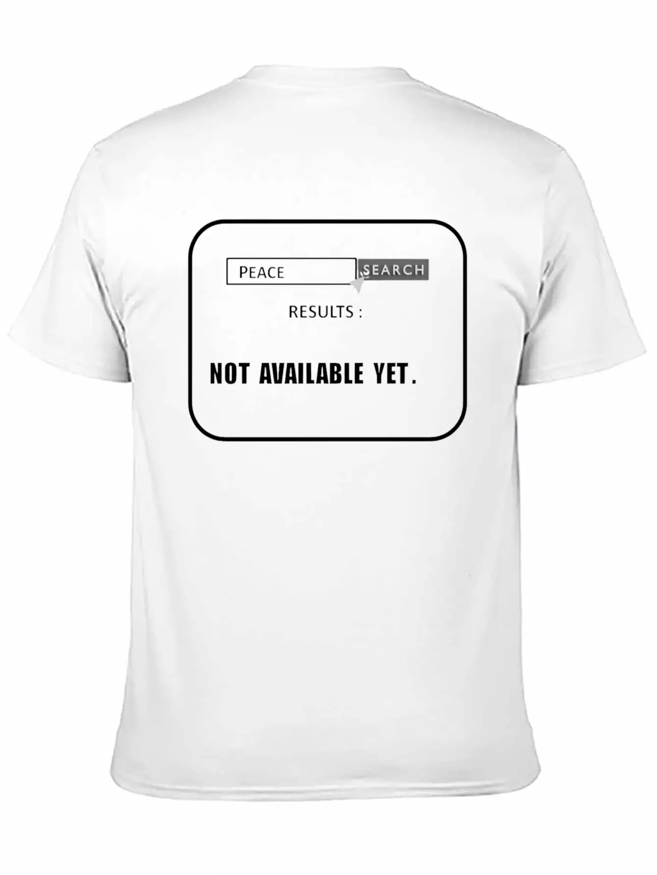 Searching For Peace In The World. Stop War Basic Graphic T-Shirt ¨C Daily Comfort In Soft Cotton