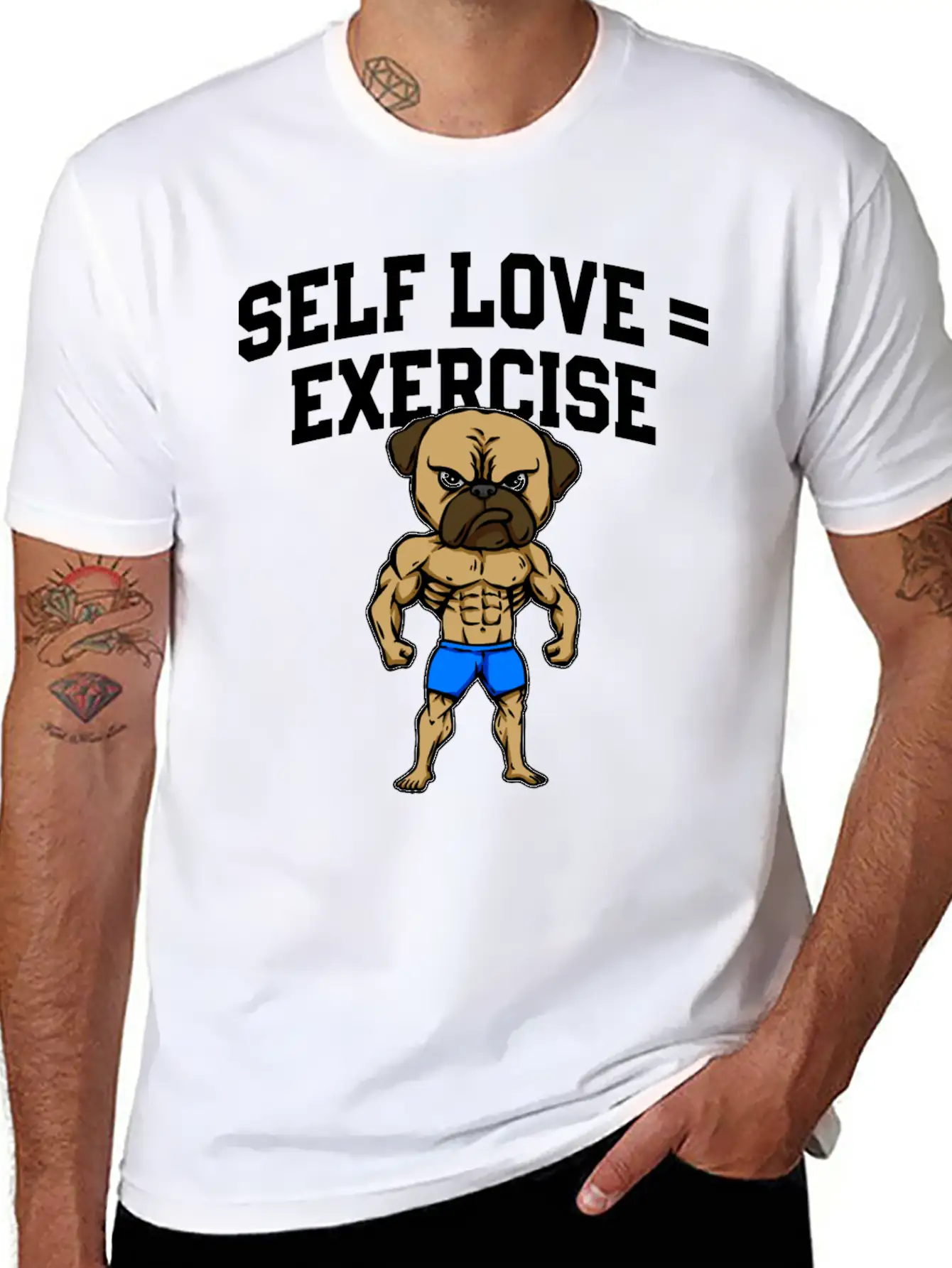 Self Love Exercise Workout Motivational Quote Gym Essential Cotton Tee For Daily Outfits ¨C Unisex Style