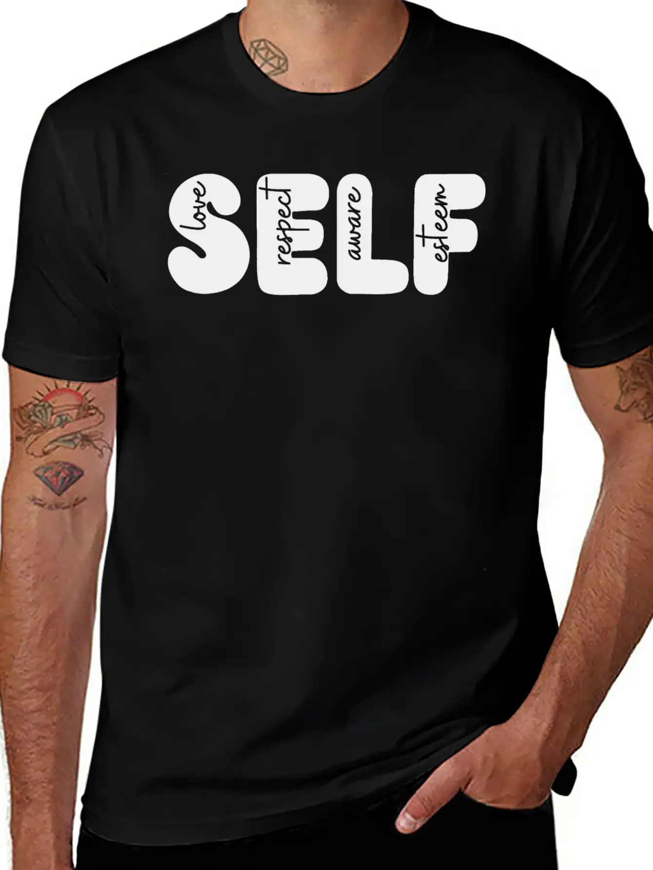 Self Love, Self Respect, Self Aware, Self Esteem Basic Graphic T-Shirt ¨C Daily Comfort In Soft Cotton