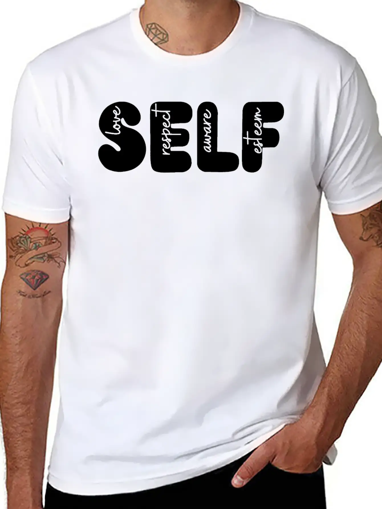 Self Love, Self Respect, Self Aware, Self Esteem Basic Graphic T-Shirt ¨C Daily Comfort In Soft Cotton