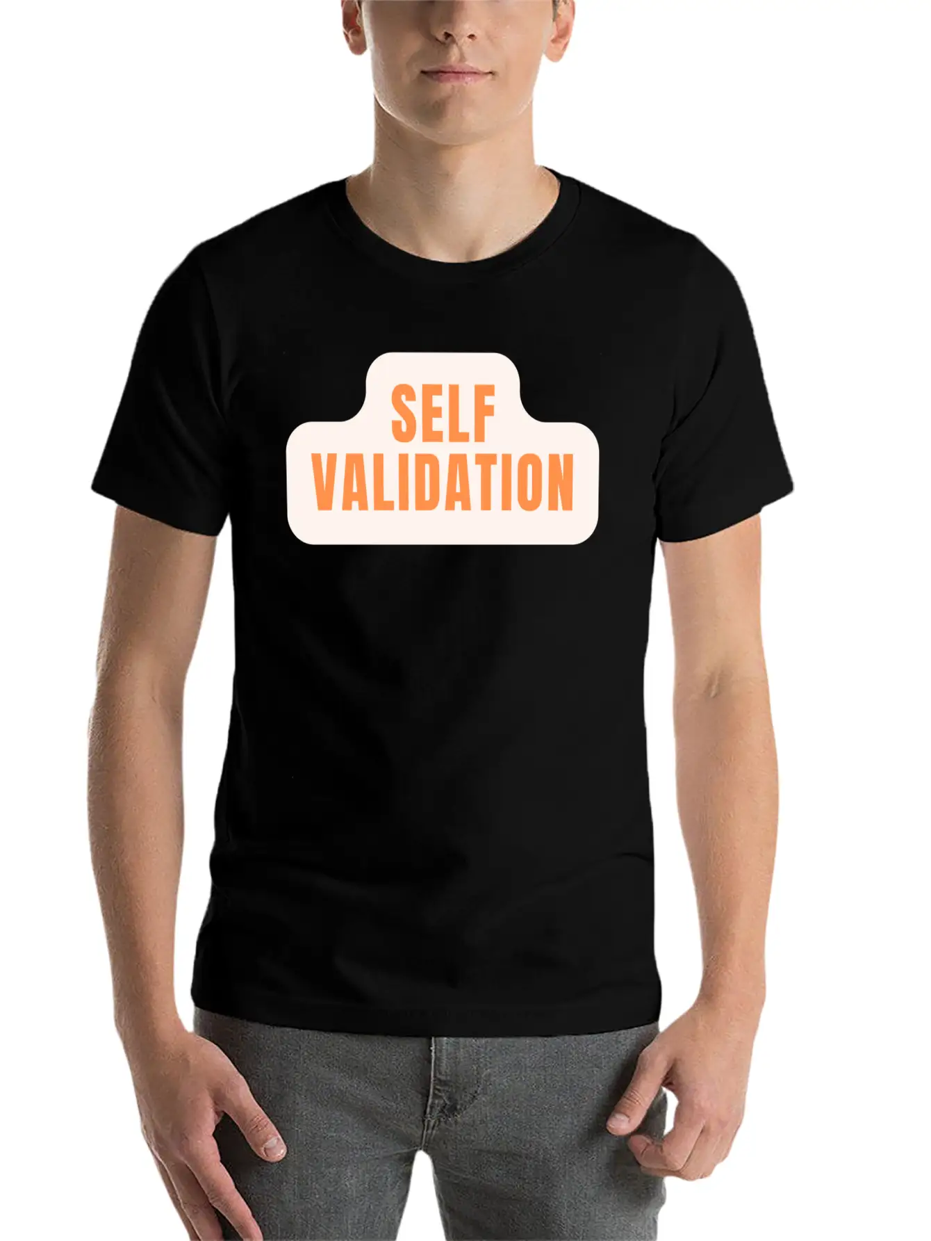 Self Validation : Reflecting Inner Truth Basic Graphic T-Shirt ¨C Daily Comfort In Soft Cotton