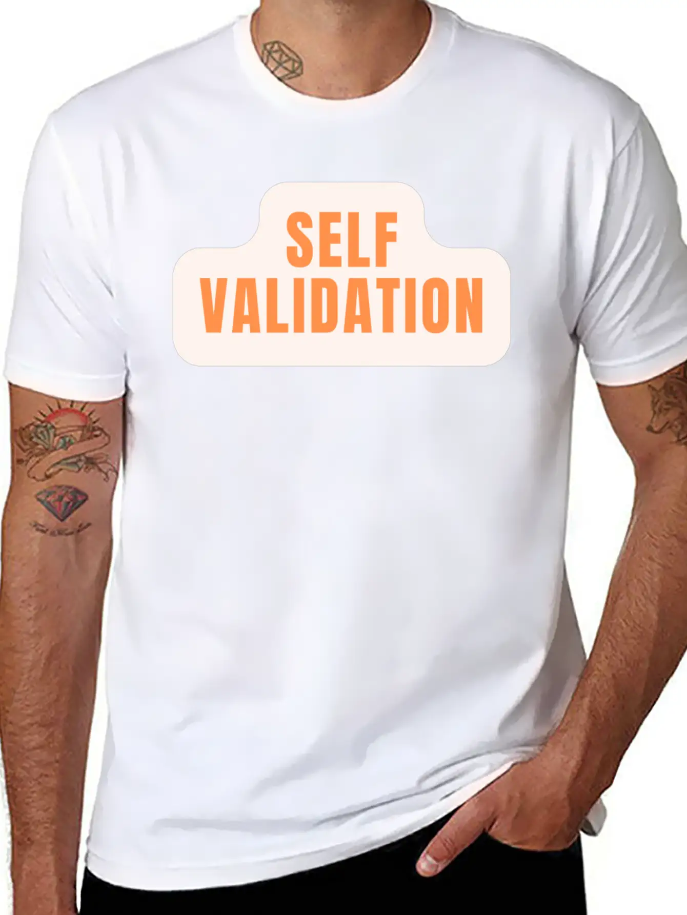 Self Validation : Reflecting Inner Truth Basic Graphic T-Shirt ¨C Daily Comfort In Soft Cotton