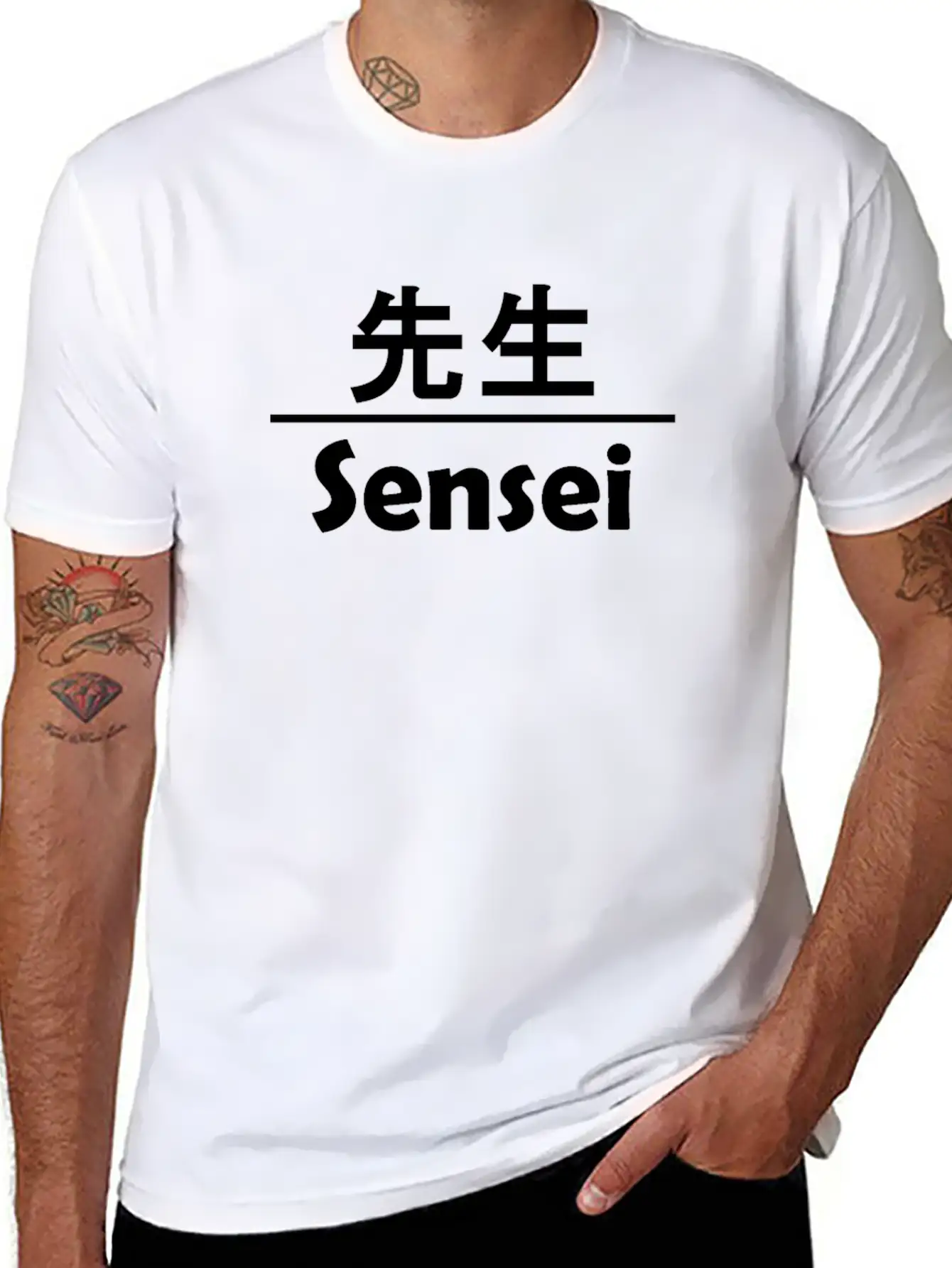 Sensei In Kanji - Cool Anime Japanese Nerd B Soft Cotton Short Sleeve Tee ¨C Unisex Wardrobe Staple