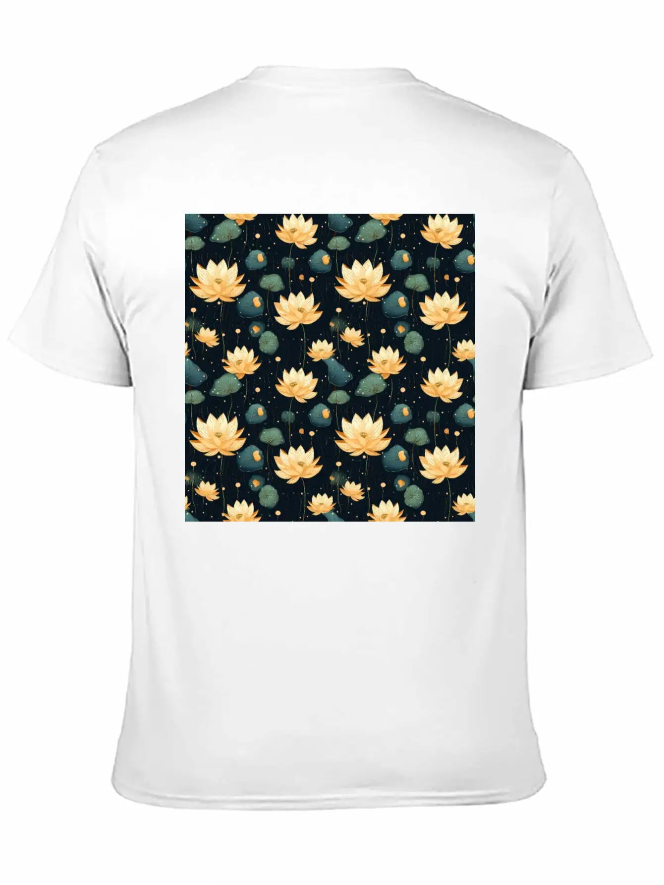 Serenity Blooms: Timeless Lotus Flower Pattern Basic Graphic T-Shirt ¨C Daily Comfort In Soft Cotton