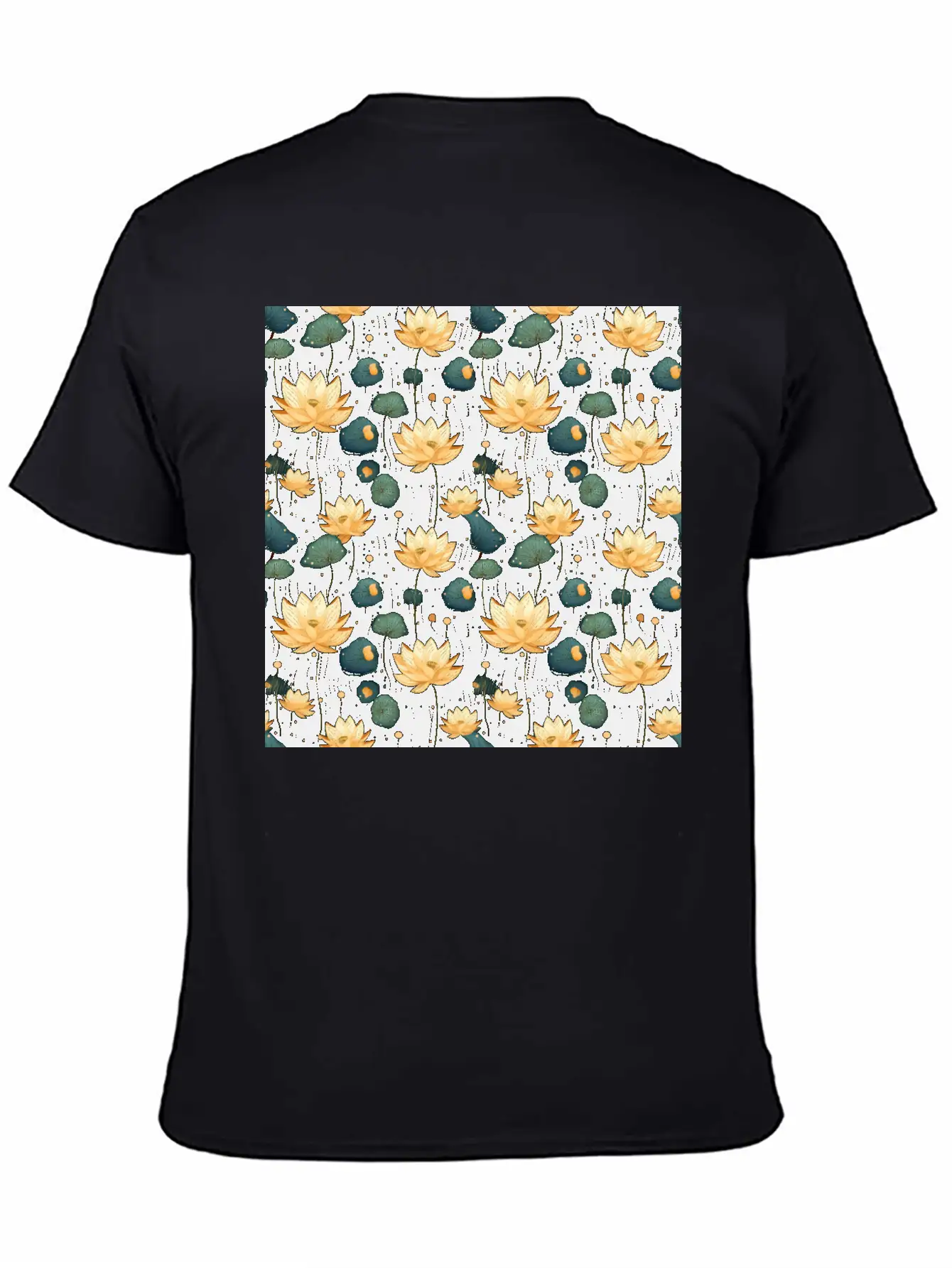 Serenity Blooms: Timeless Lotus Flower Pattern Basic Graphic T-Shirt ¨C Daily Comfort In Soft Cotton