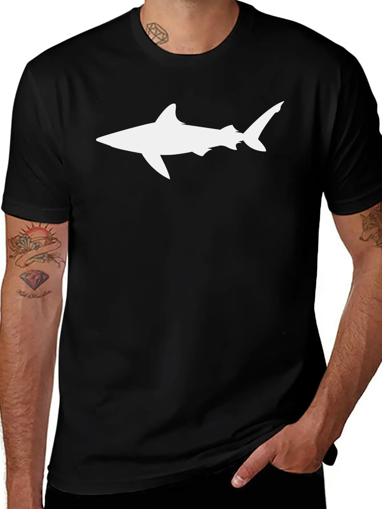Shark Basic Graphic T-Shirt ¨C Daily Comfort In Soft Cotton
