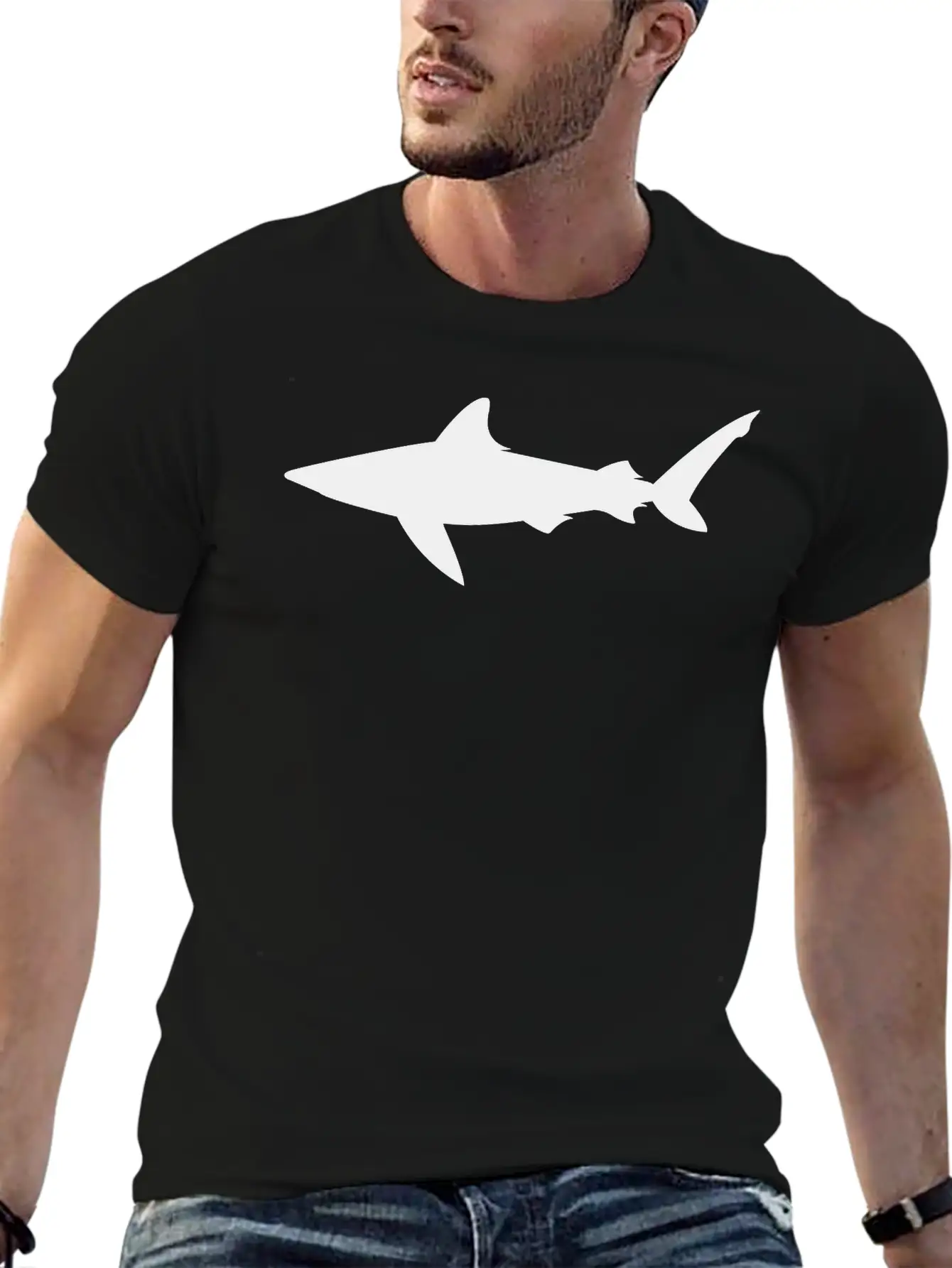 Shark Basic Graphic T-Shirt ¨C Daily Comfort In Soft Cotton