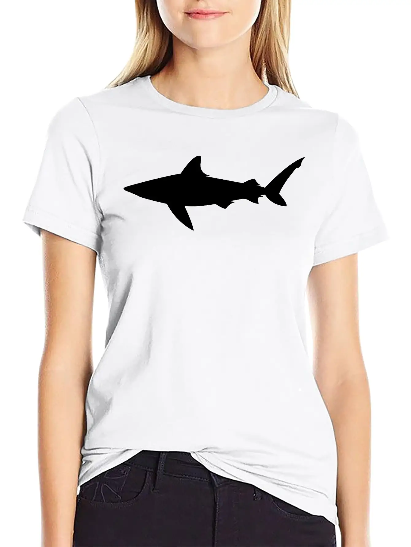 Shark Basic Graphic T-Shirt ¨C Daily Comfort In Soft Cotton