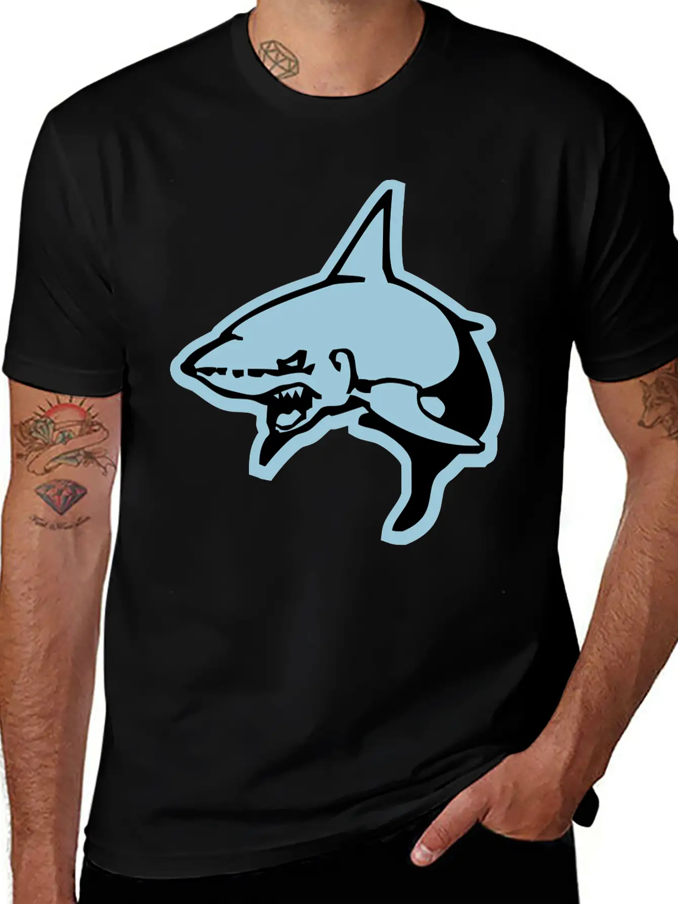 Shark Essential Cotton Tee For Daily Outfits ¨C Unisex Style