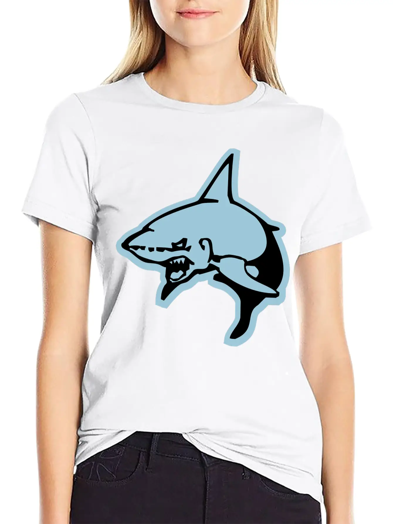 Shark Essential Cotton Tee For Daily Outfits ¨C Unisex Style