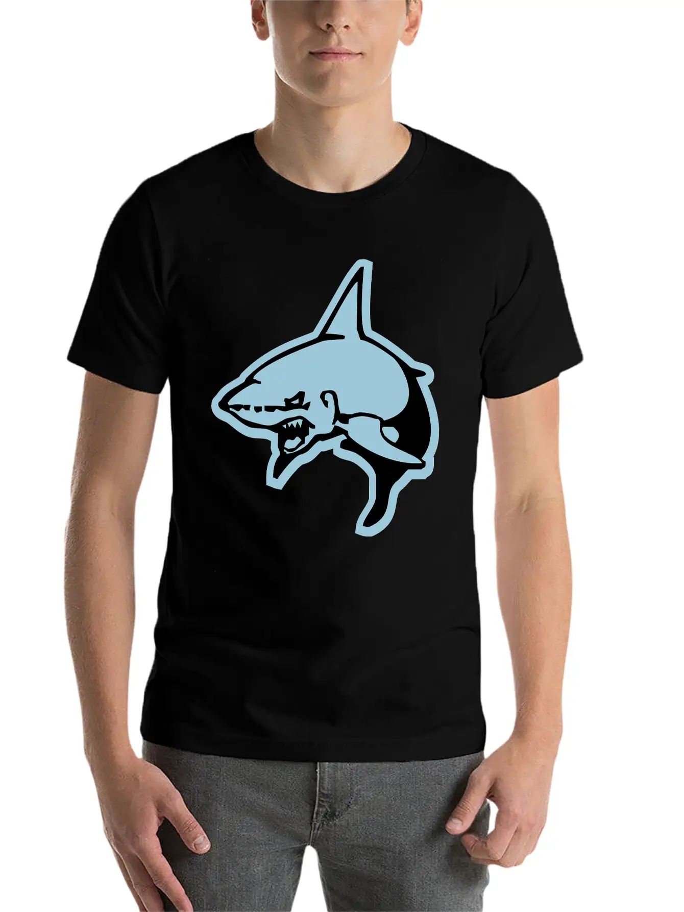 Shark Essential Cotton Tee For Daily Outfits ¨C Unisex Style