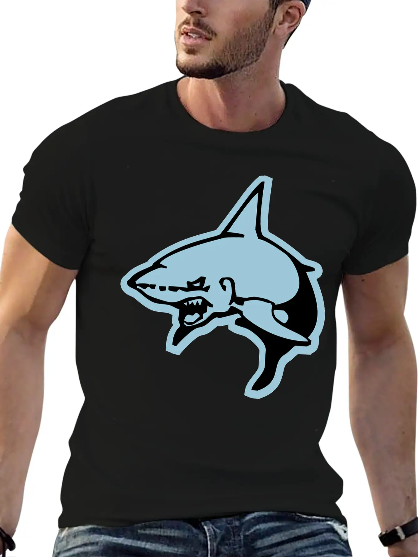 Shark Essential Cotton Tee For Daily Outfits ¨C Unisex Style
