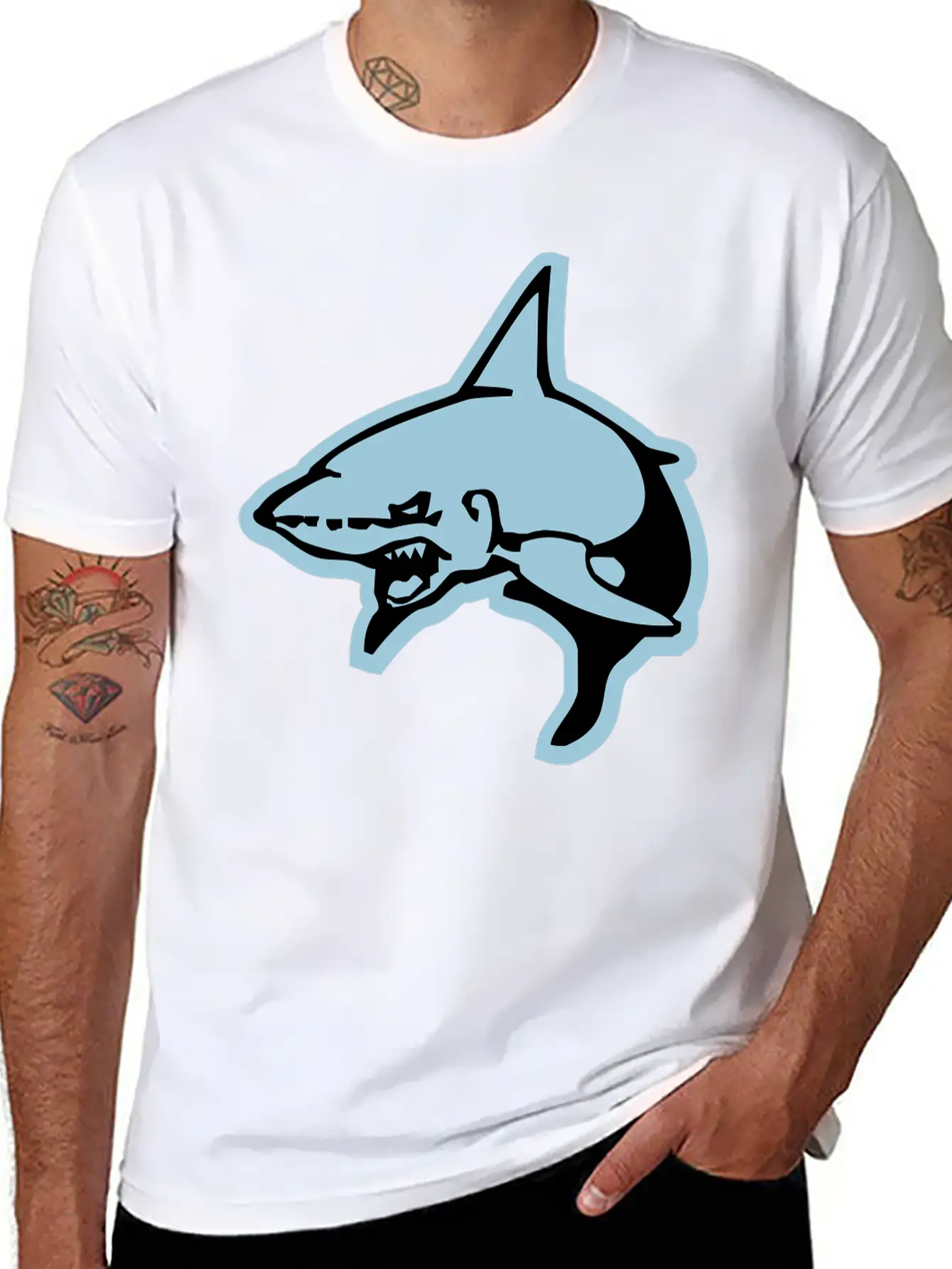 Shark Essential Cotton Tee For Daily Outfits ¨C Unisex Style