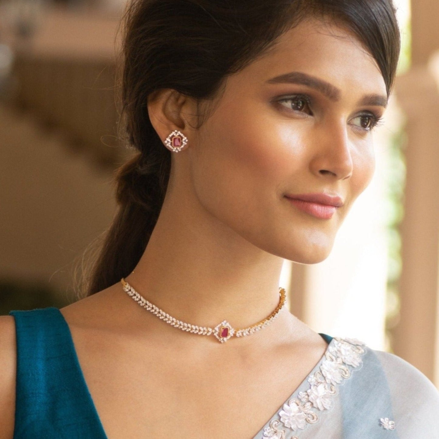 Shaz Nakshatra CZ Necklace Set