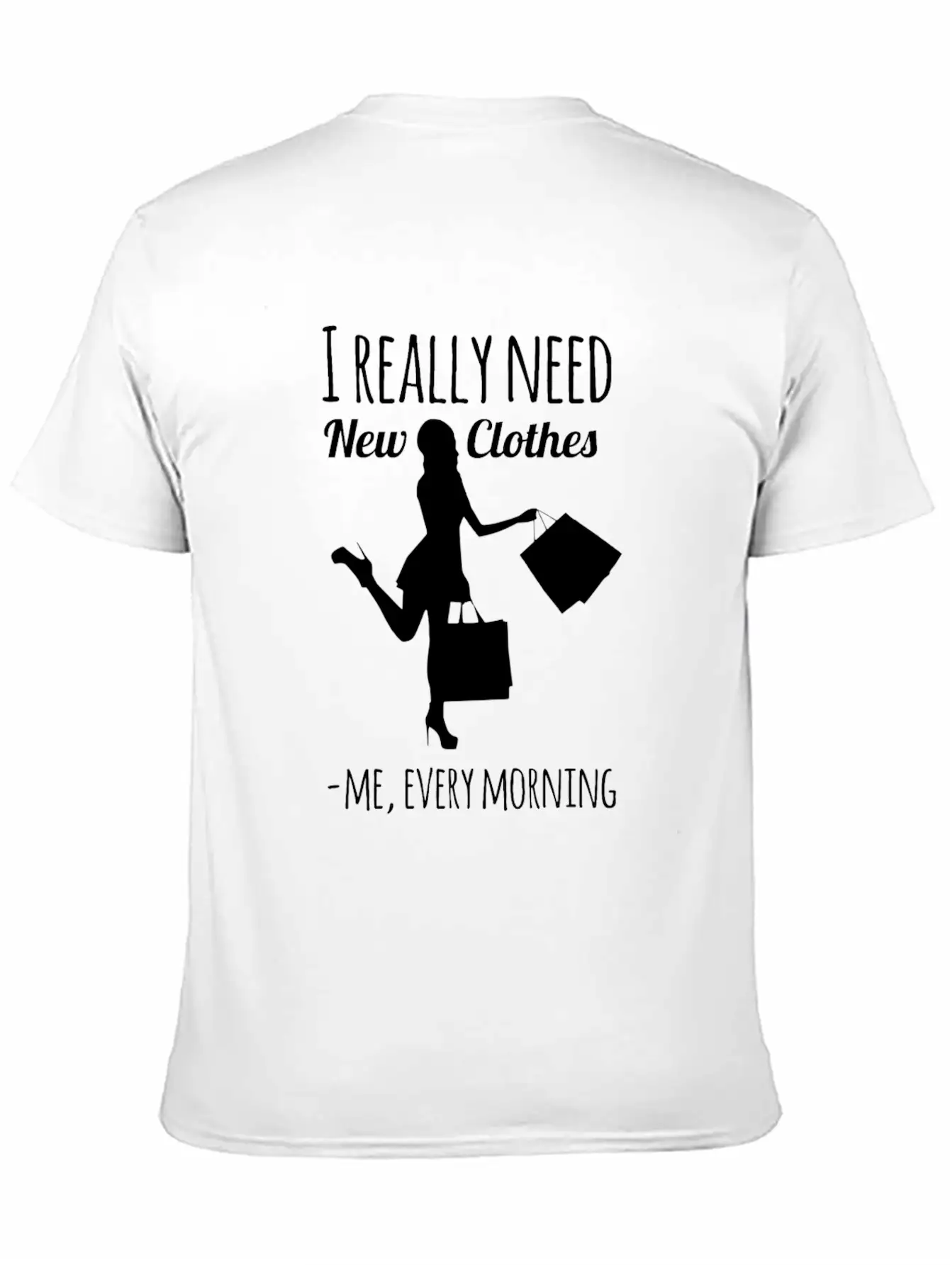 Shopping Shopping Clothes Bra Quote Funny Awesome Basic Graphic T-Shirt ¨C Daily Comfort In Soft Cotton