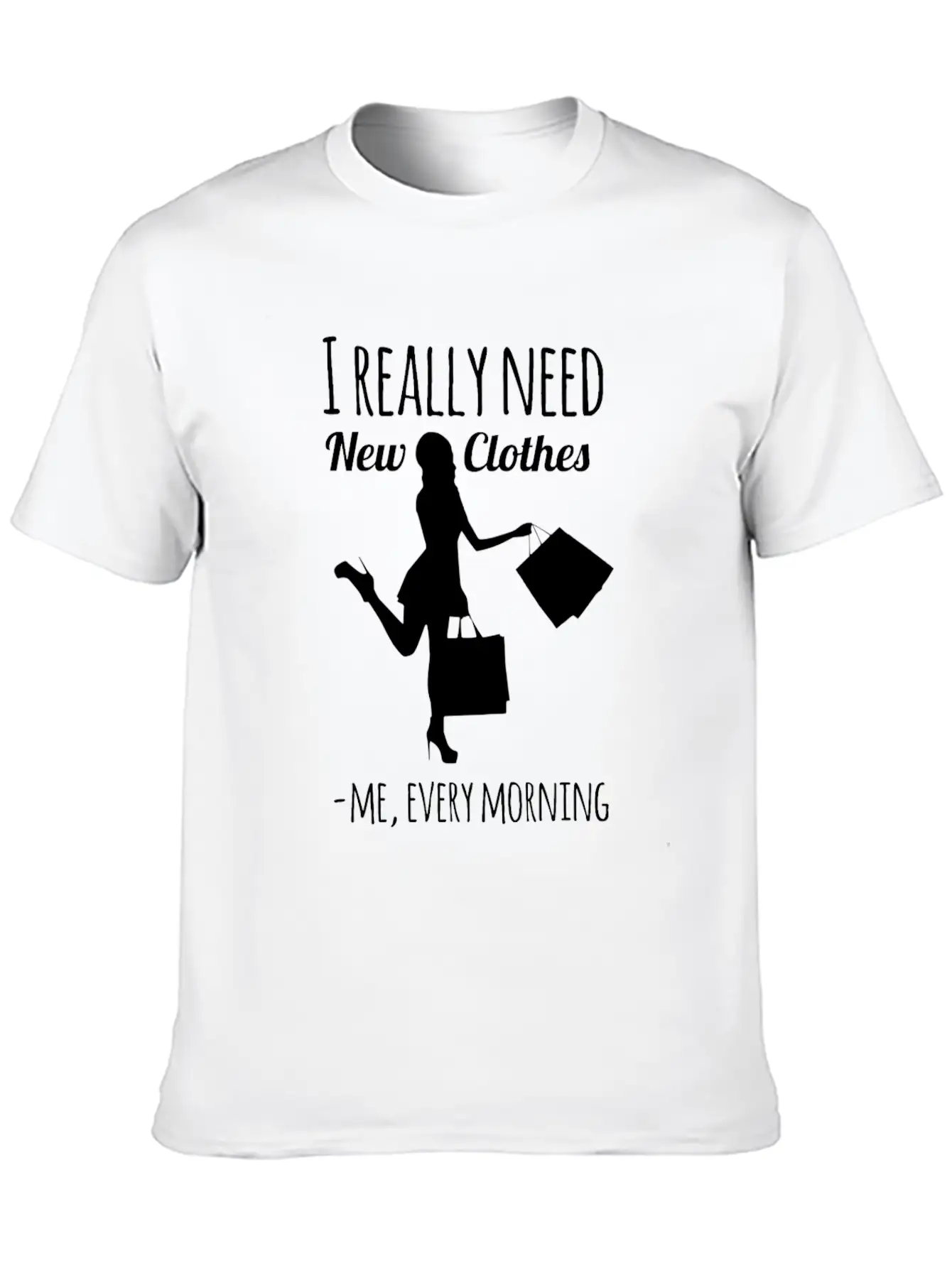 Shopping Shopping Clothes Bra Quote Funny Awesome Basic Graphic T-Shirt ¨C Daily Comfort In Soft Cotton