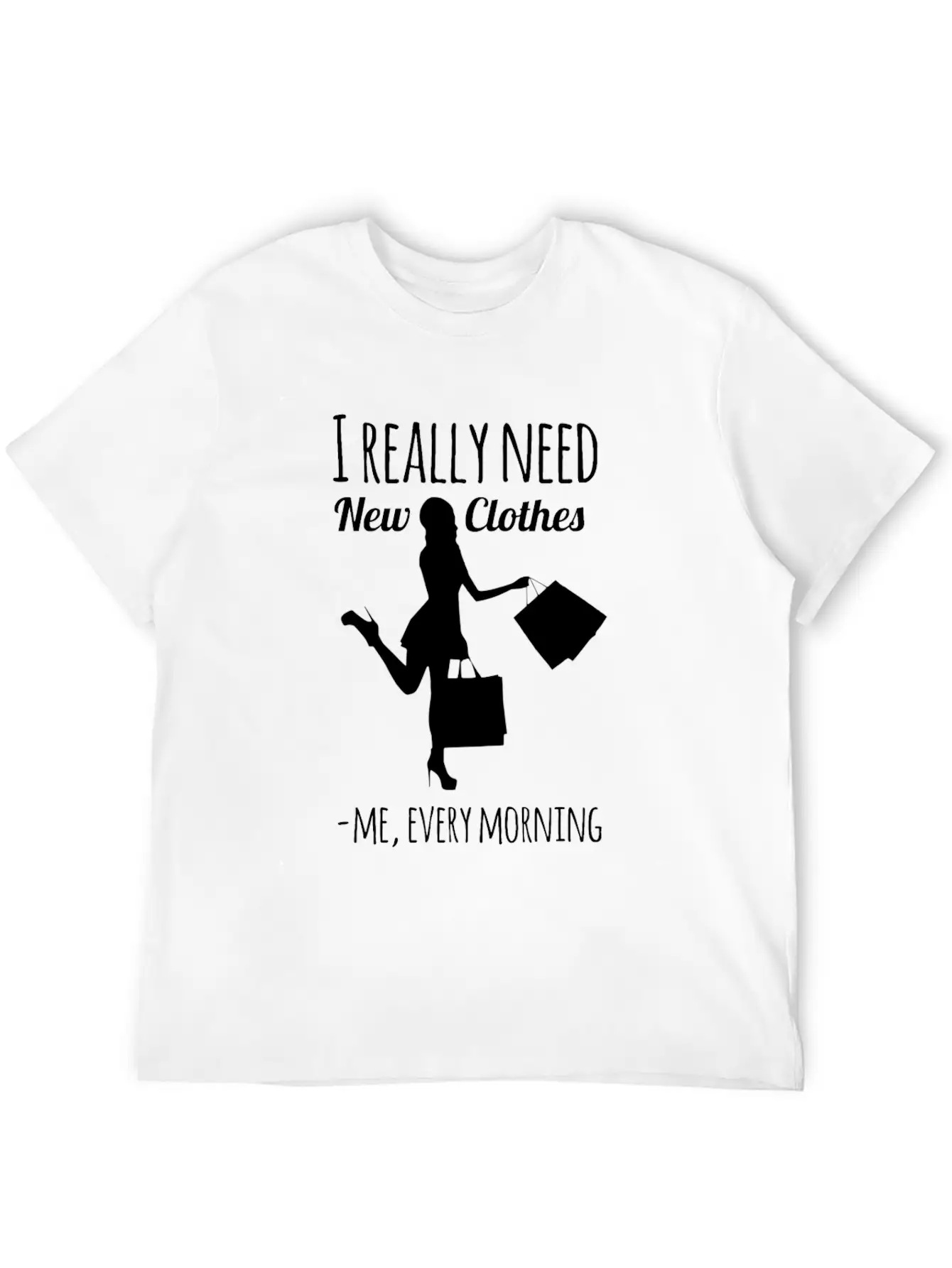 Shopping Shopping Clothes Bra Quote Funny Awesome Basic Graphic T-Shirt ¨C Daily Comfort In Soft Cotton