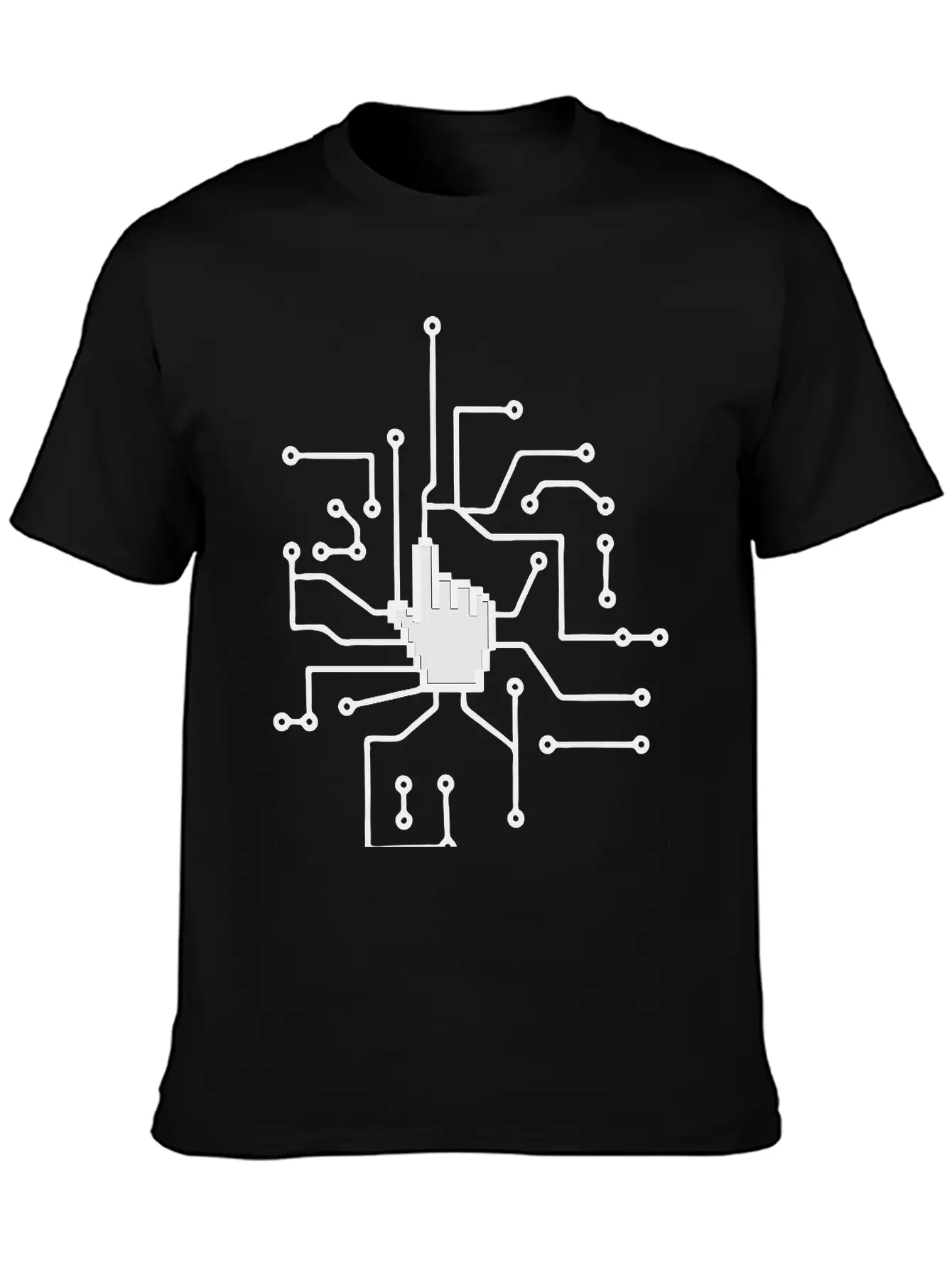 Show Mouse Hand Click Computer Pc Online Circuitry Essential Cotton Tee For Daily Outfits ¨C Unisex Style