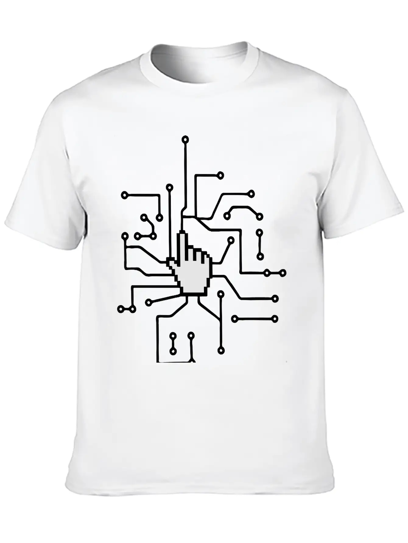 Show Mouse Hand Click Computer Pc Online Circuitry Essential Cotton Tee For Daily Outfits ¨C Unisex Style