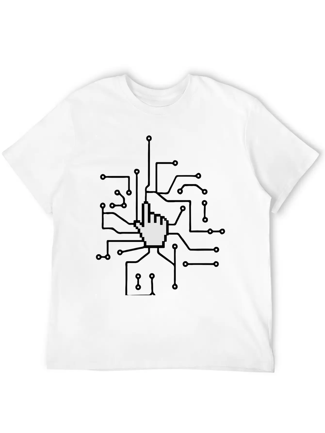 Show Mouse Hand Click Computer Pc Online Circuitry Essential Cotton Tee For Daily Outfits ¨C Unisex Style