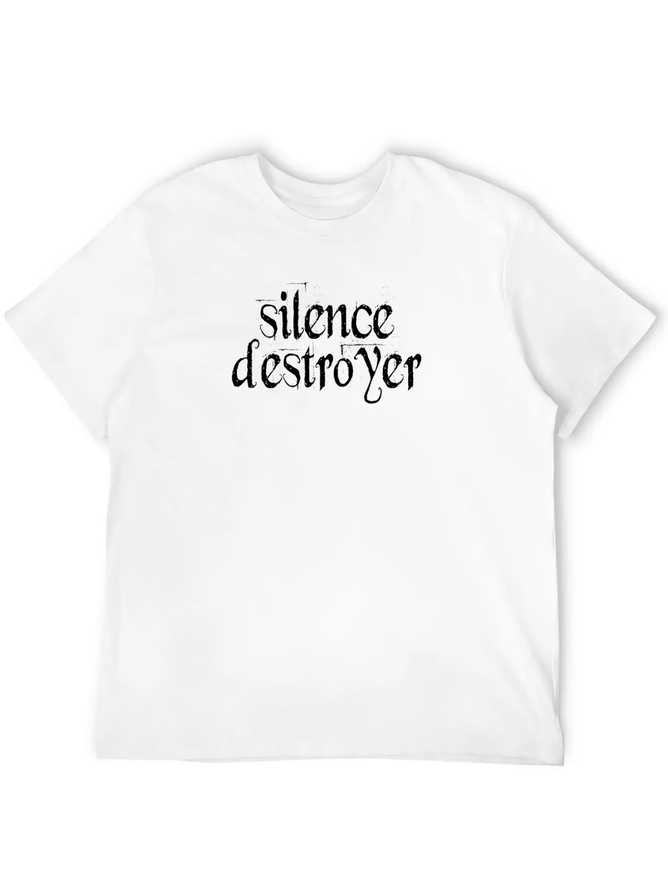 Silence Destroyer Funny Sayings Quotes Basic Graphic T-Shirt ¨C Daily Comfort In Soft Cotton