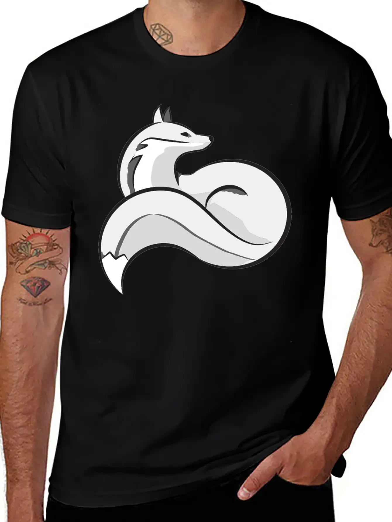 Silver Fox Essential Cotton Tee For Daily Outfits ¨C Unisex Style