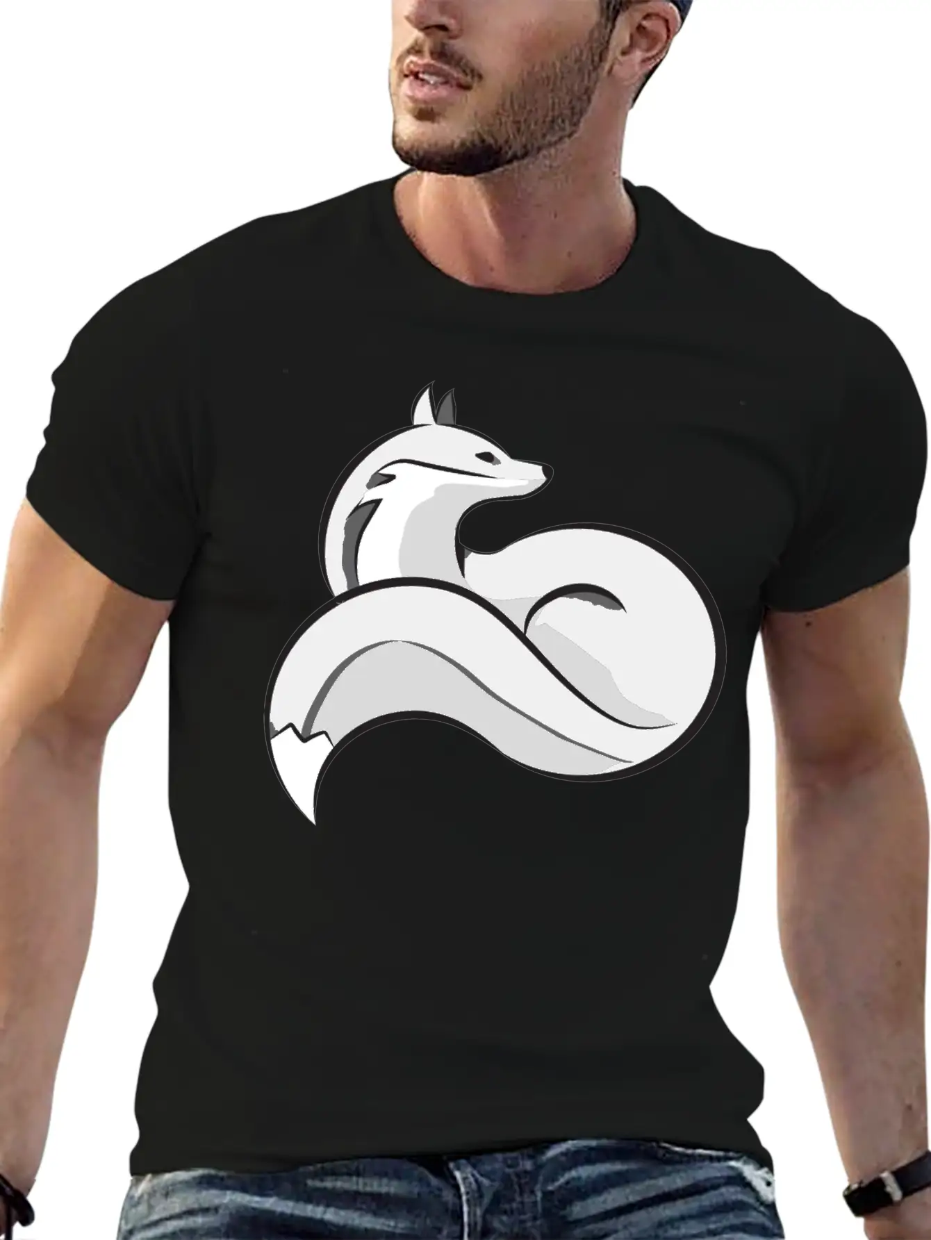 Silver Fox Essential Cotton Tee For Daily Outfits ¨C Unisex Style