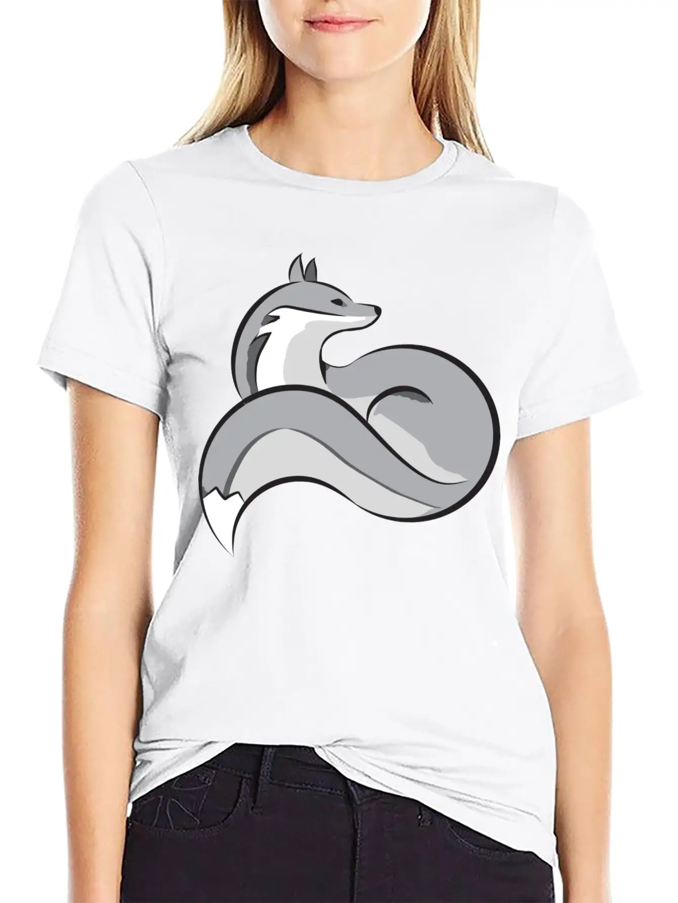 Silver Fox Essential Cotton Tee For Daily Outfits ¨C Unisex Style