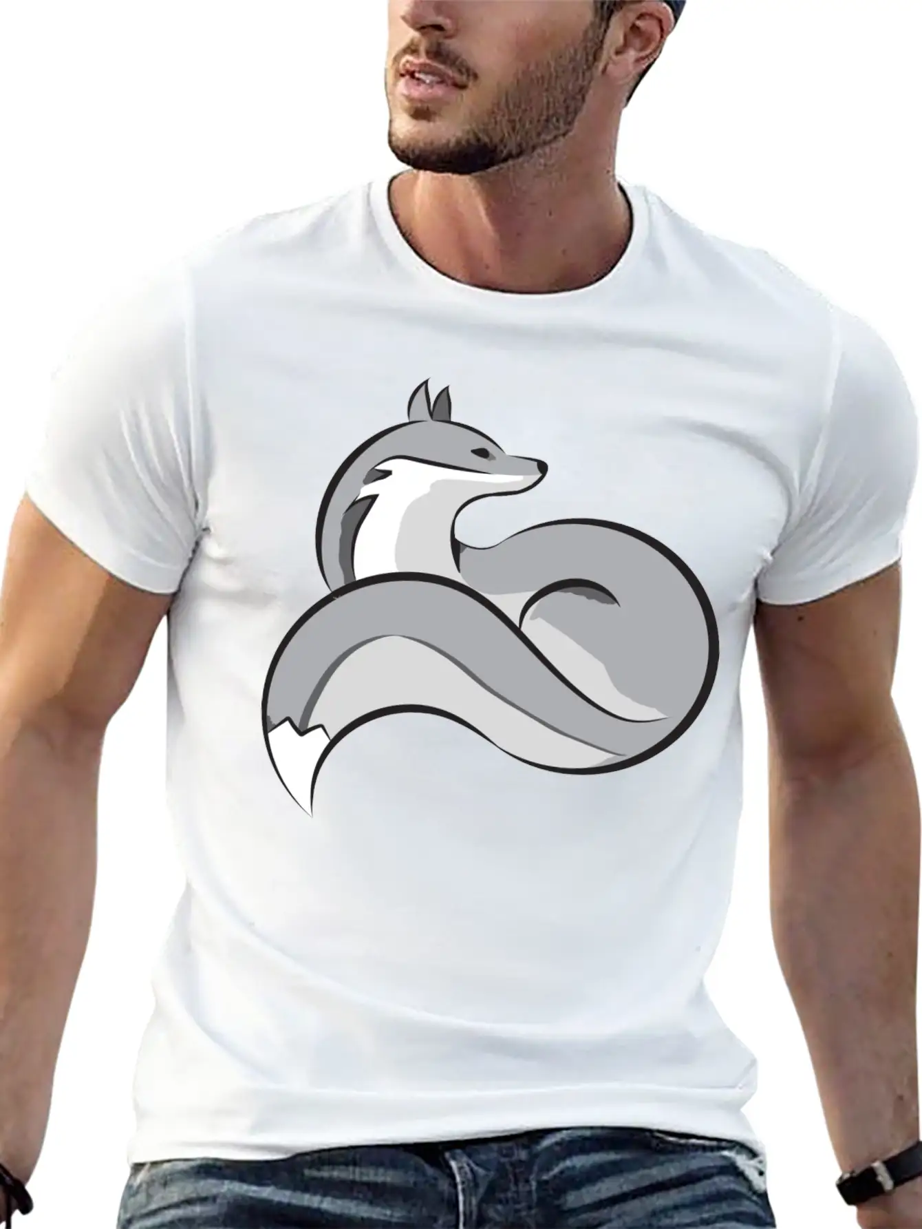 Silver Fox Essential Cotton Tee For Daily Outfits ¨C Unisex Style