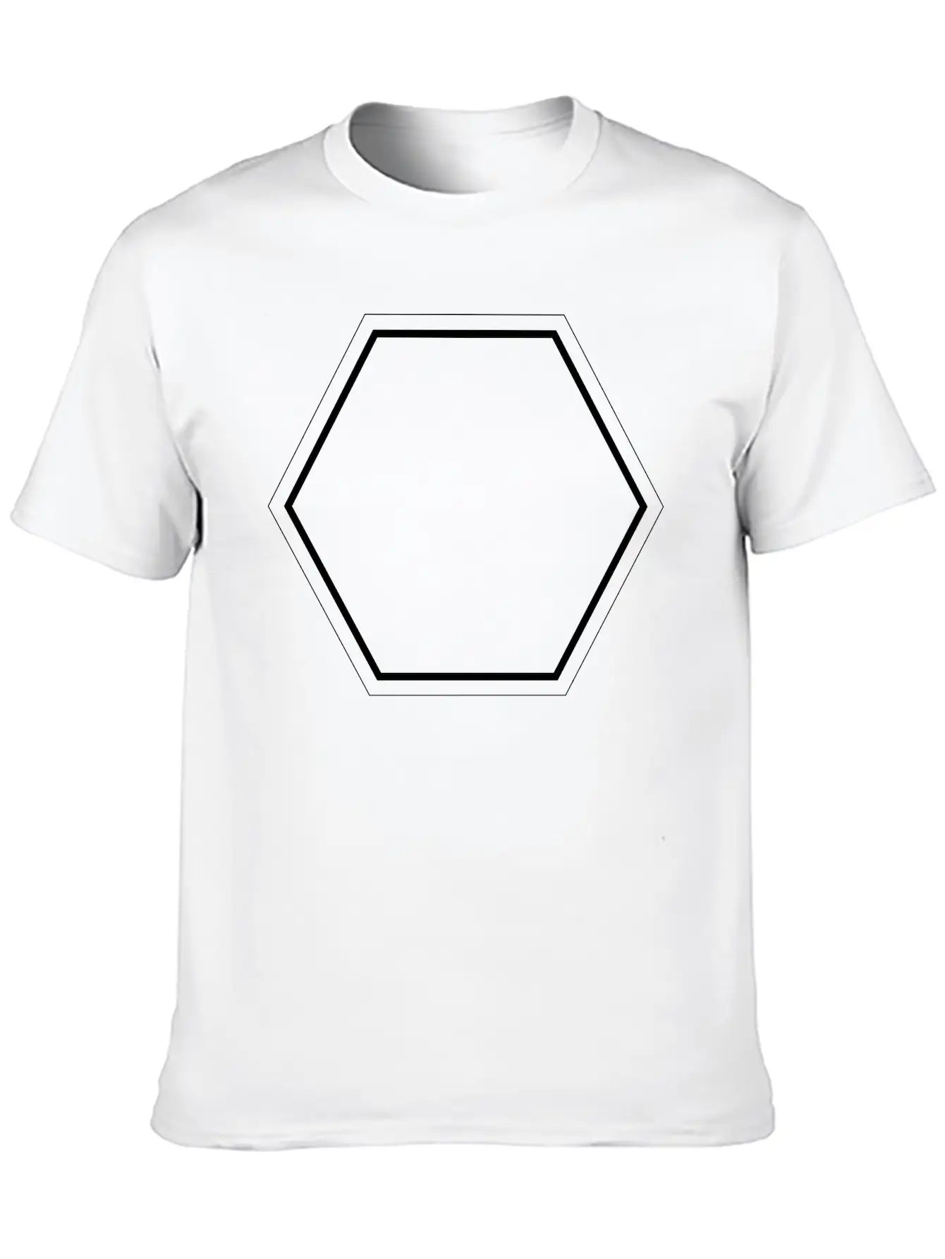 Simple Hexagon Soft Cotton Short Sleeve Tee ¨C Unisex Wardrobe Staple