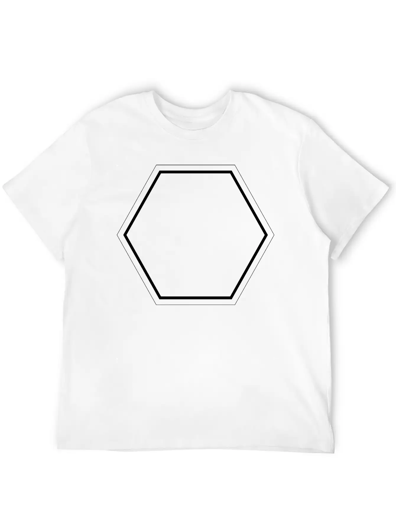 Simple Hexagon Soft Cotton Short Sleeve Tee ¨C Unisex Wardrobe Staple